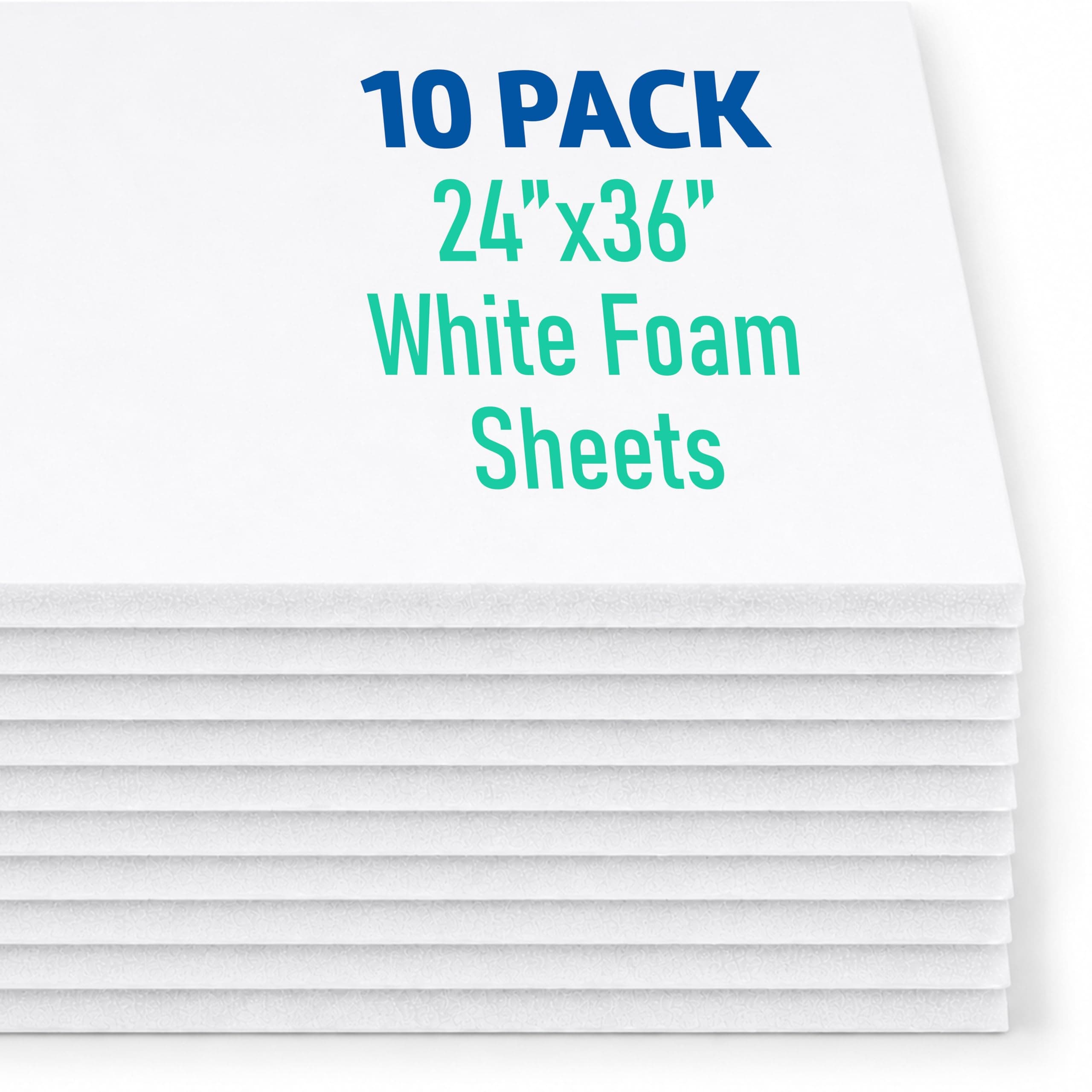 Flipside Products 24" x 36" White Foam Board, Arts and Crafts, 3/16" Thick, Presentations, Large Signboards, Backing Board, Display, Pack of 10