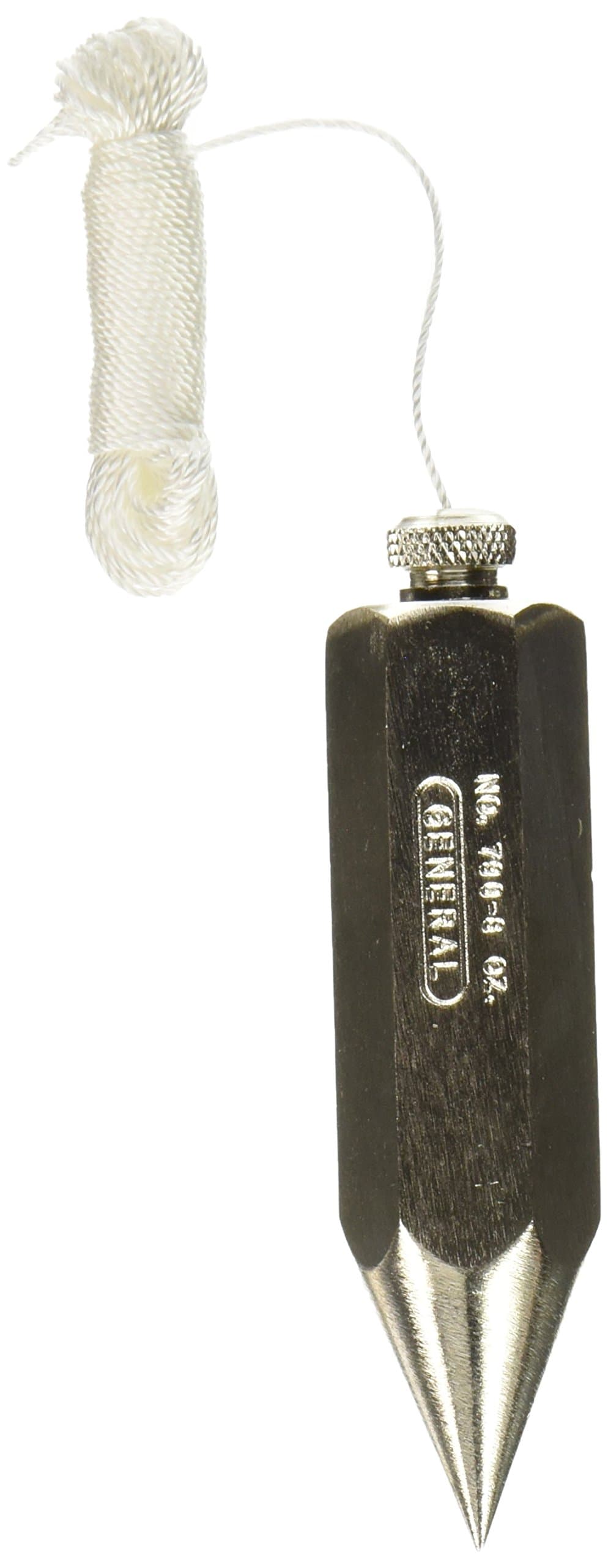 General Tools & Instruments 790 8 8-Ounce Hexagon Steel Plumb Bob