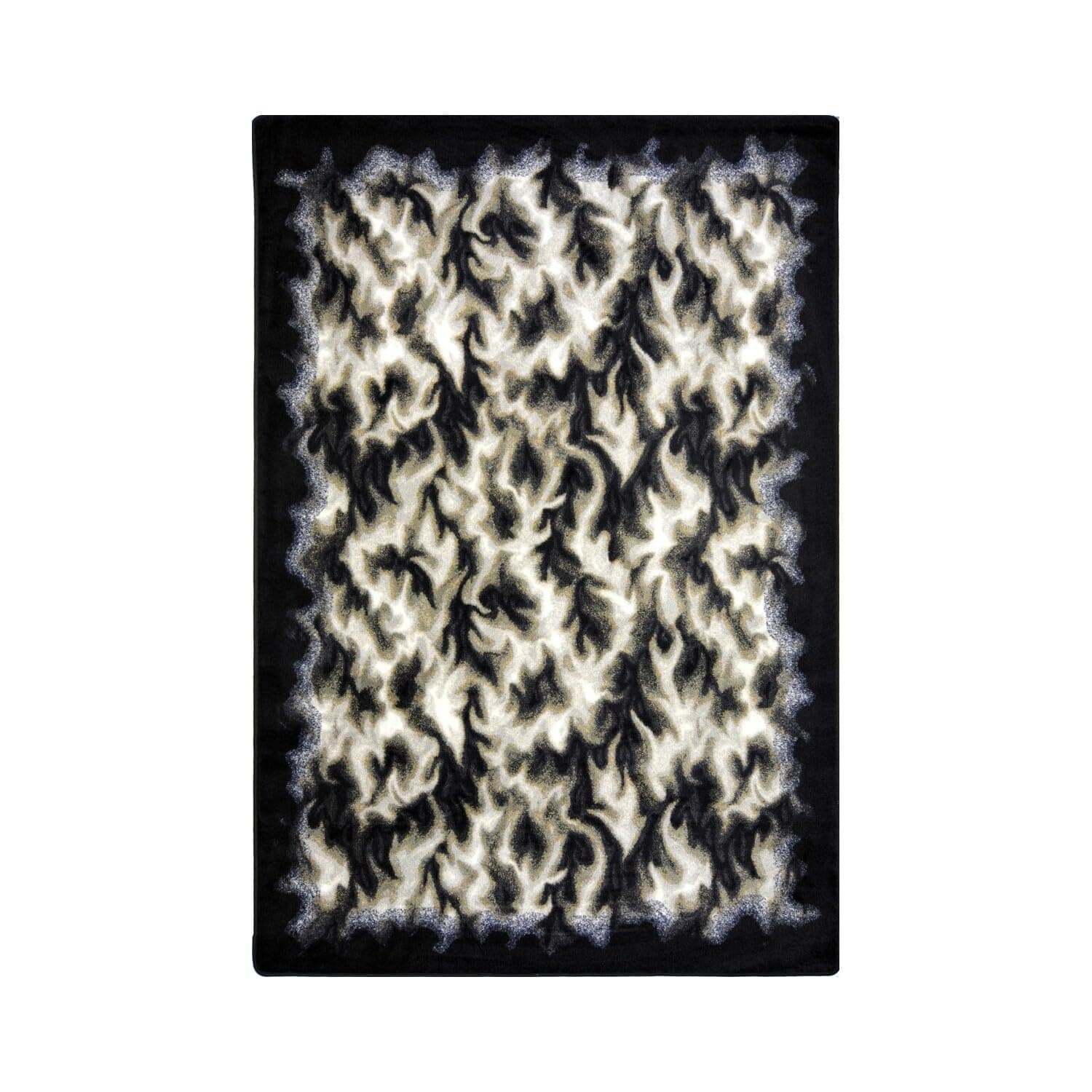 Joy Carpets Kaleidoscope Inferno Whimsical Area Rugs, Charcoal
