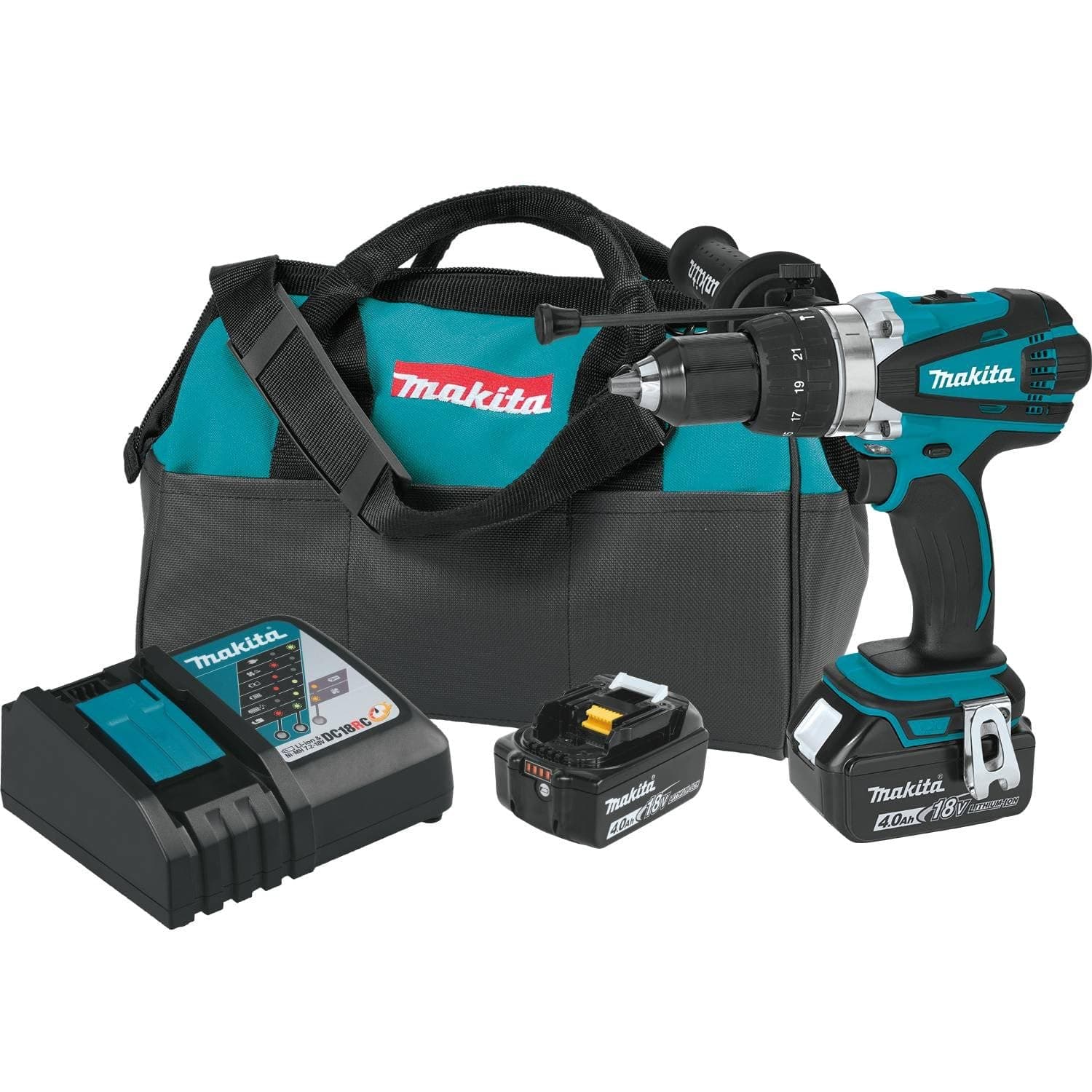 Makita XPH03MB 18V LXT Hammer Drill Kit, 1/2"