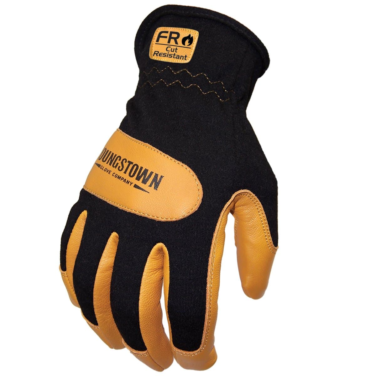 Youngstown Glove Company 12-3270-80-S Flame Resistant Mechanics Hybrid Gloves, Small, beige