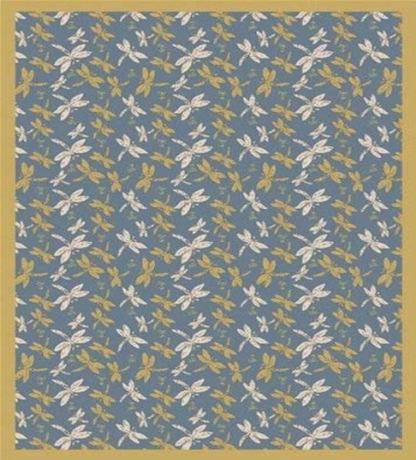 Joy Carpets Kaleidoscope Dragonflies Whimsical Area Rugs, 46-Inch by 64-Inch by 0.36-Inch, Blue