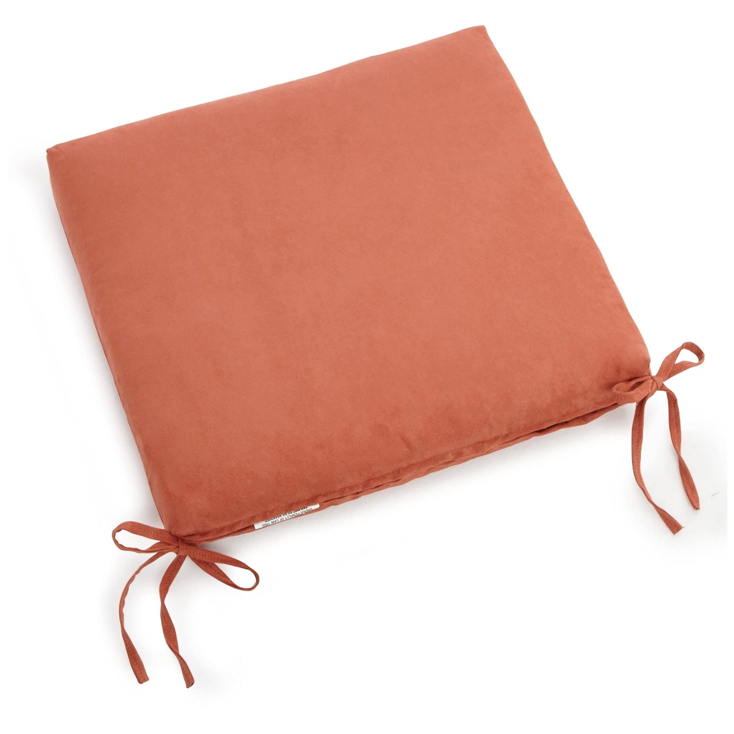 Blazing Needles 20 19-inch Microsuede Chair Cushion, 20" x 19", Spice