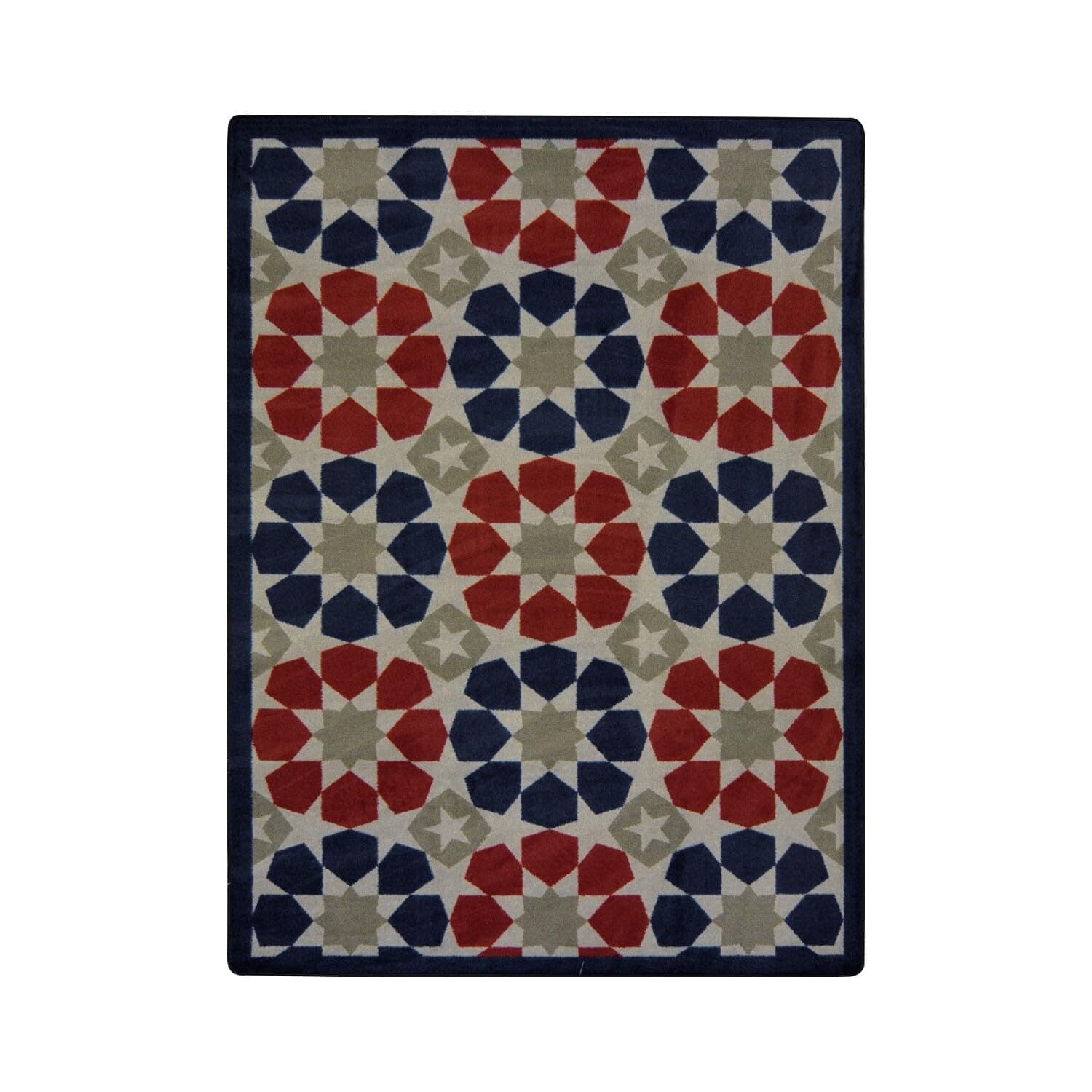 Joy Carpets Kaleidoscope Americana Whimsical Area Rugs, Multicolored