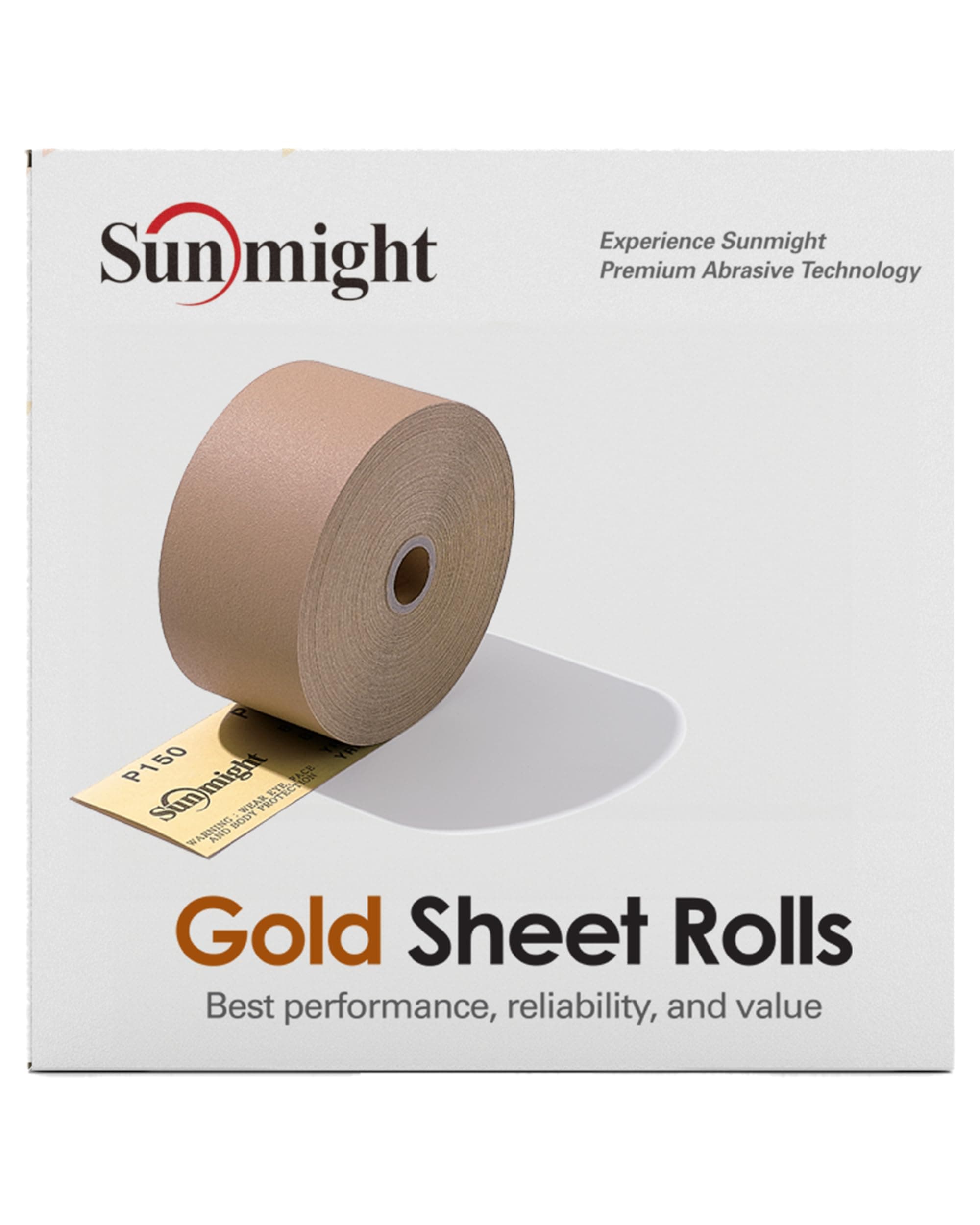 Sunmight 22209 2-3/4" X 45 yd PSA Sheet Roll (Gold Grit 150)