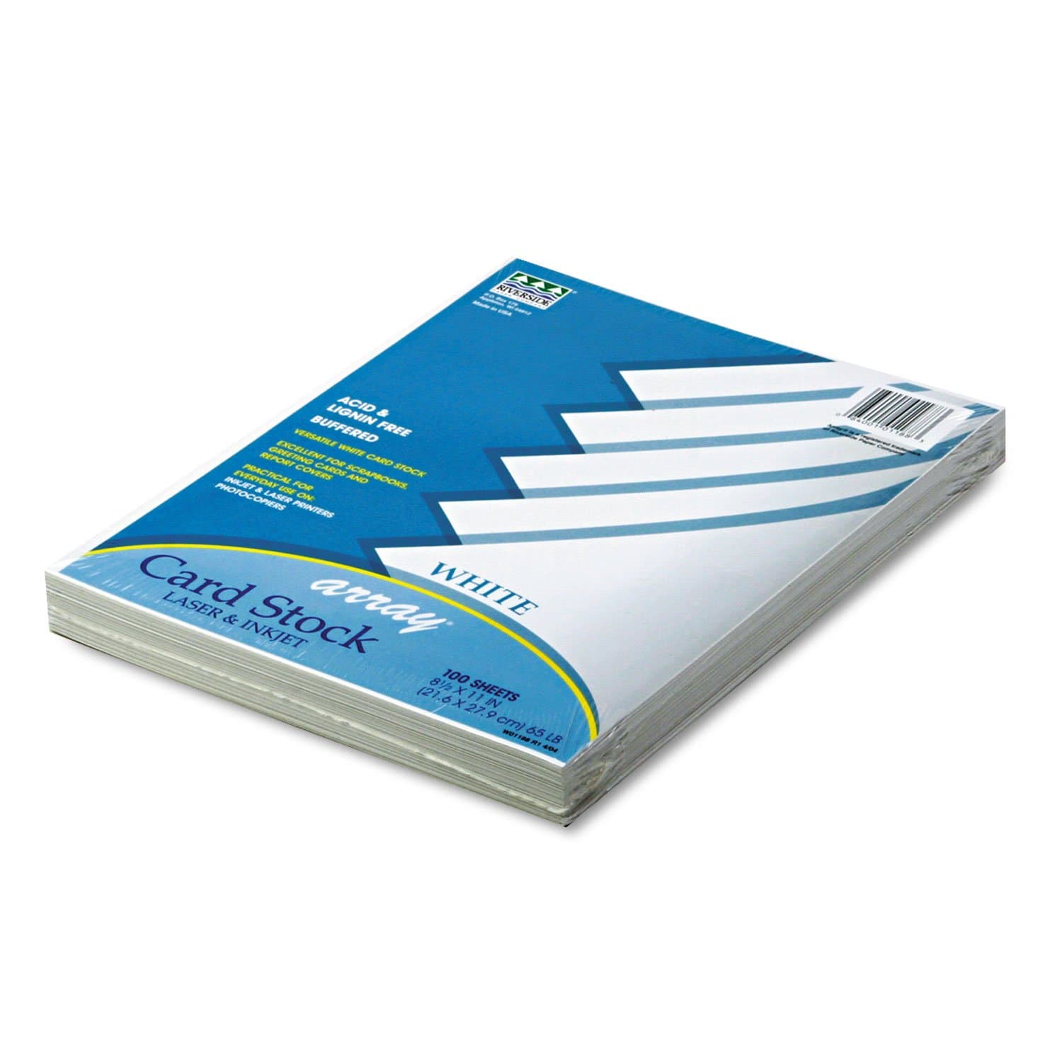 Pacon Card Stock, 8 1/2-inches by 11-inches, White, 100 Sheets (101188)