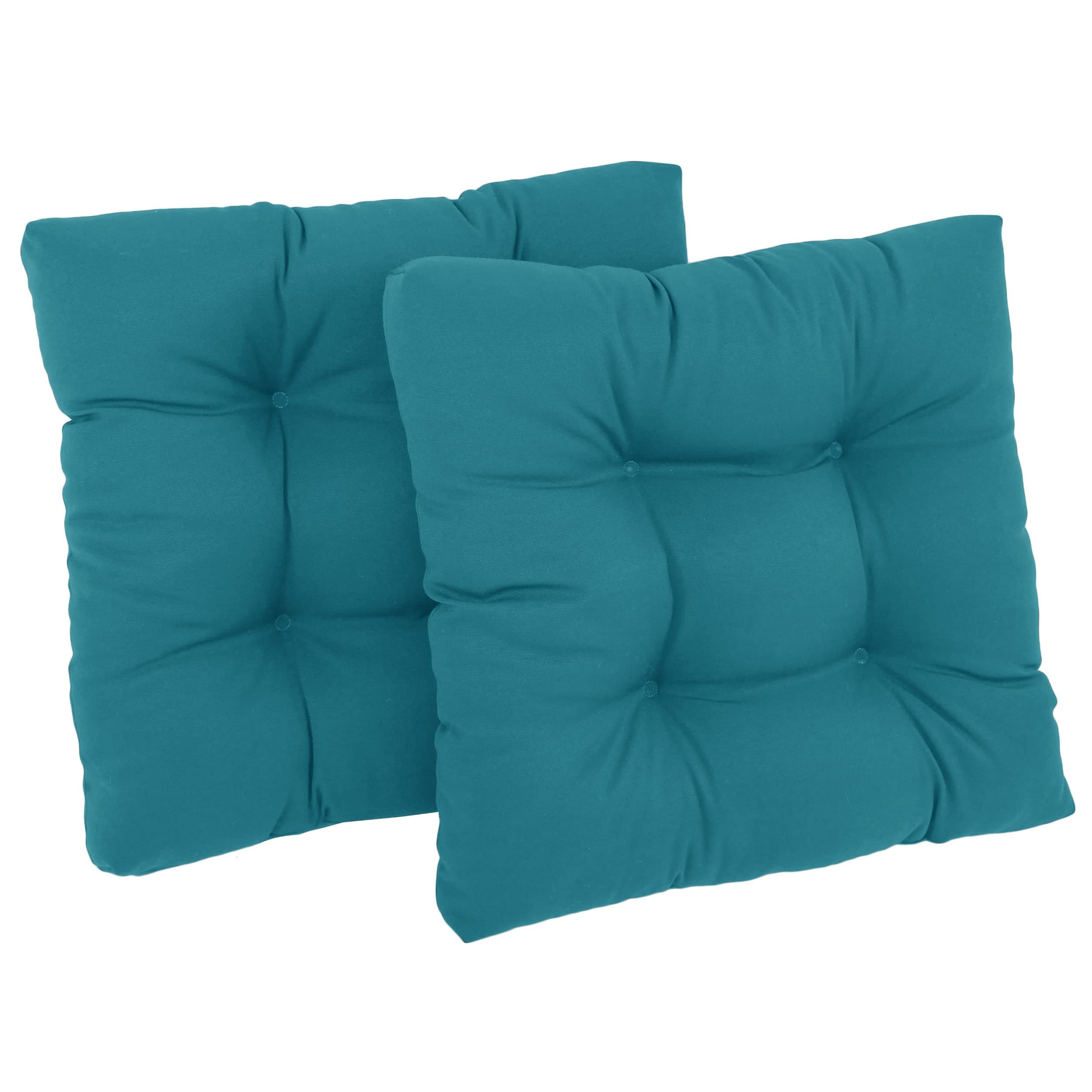 Blazing Needles 19-inch Twill Square Chair Cushion, 19" x 19", Grape 2 Count