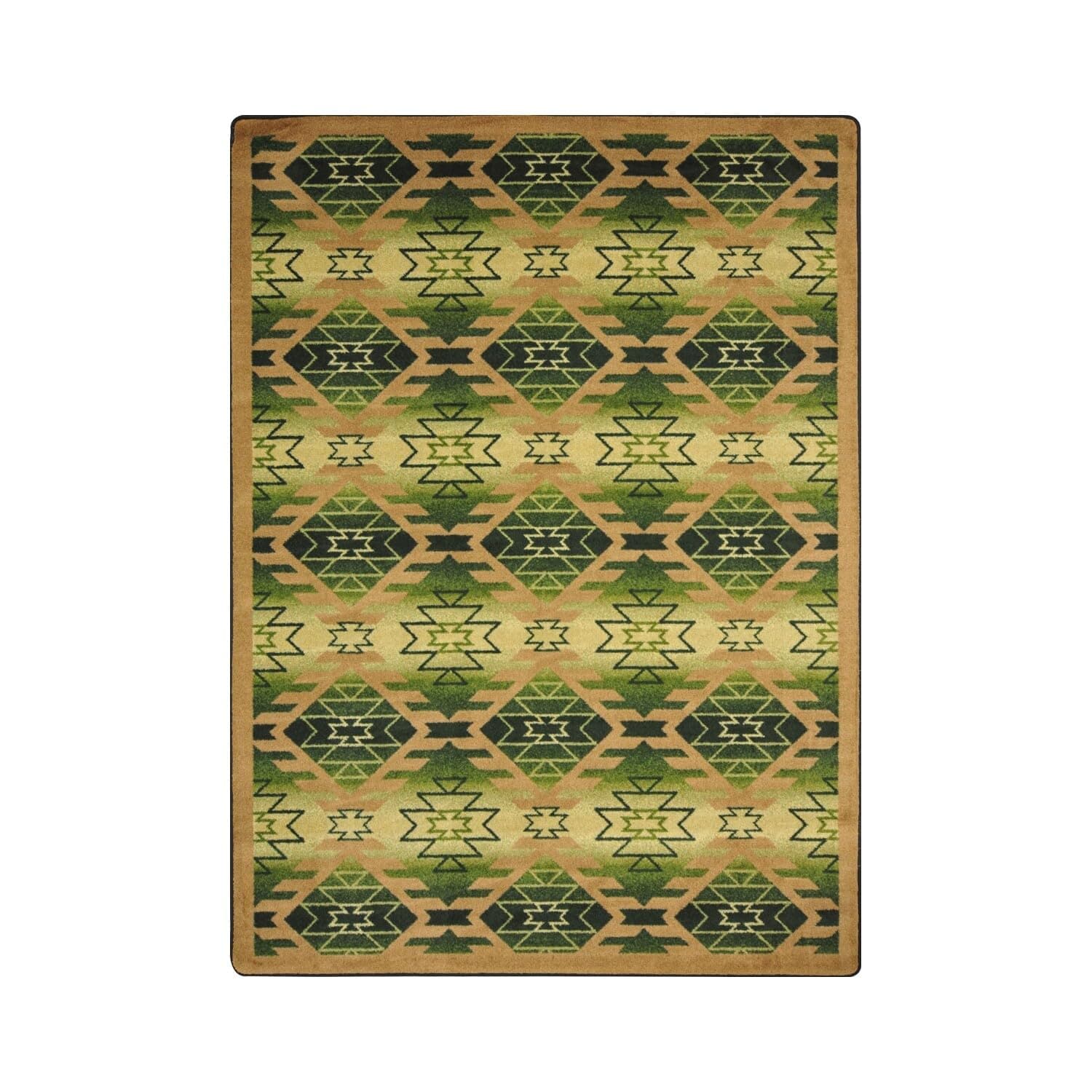 Joy Carpets Kaleidoscope Canyon Ridge Whimsical Area Rugs, 46-Inch by 64-Inch by 0.36-Inch, Cactus