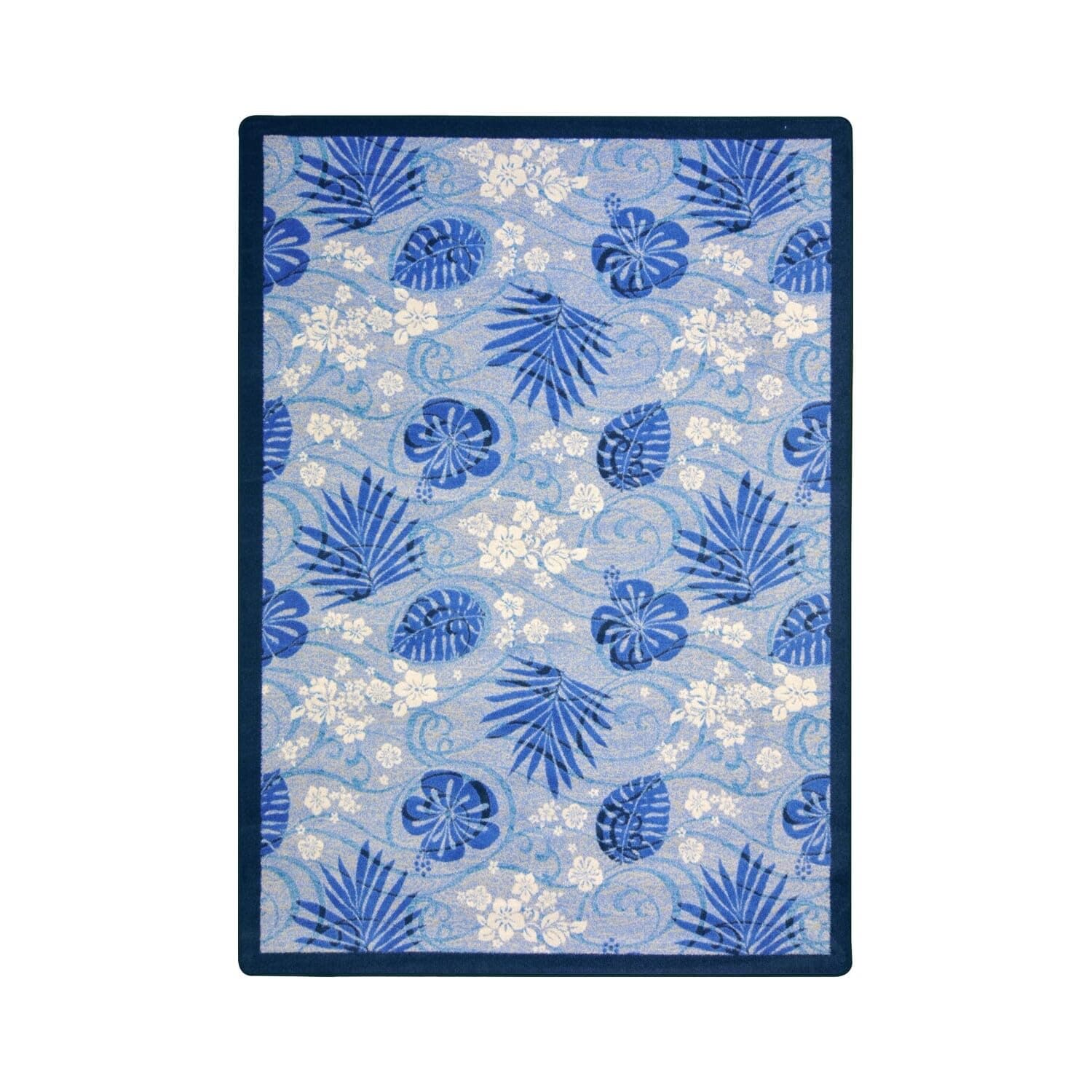 Joy Carpets Kaleidoscope Trade Winds Whimsical Area Rugs, 64-Inch by 92-Inch by 0.36-Inch, Indigo