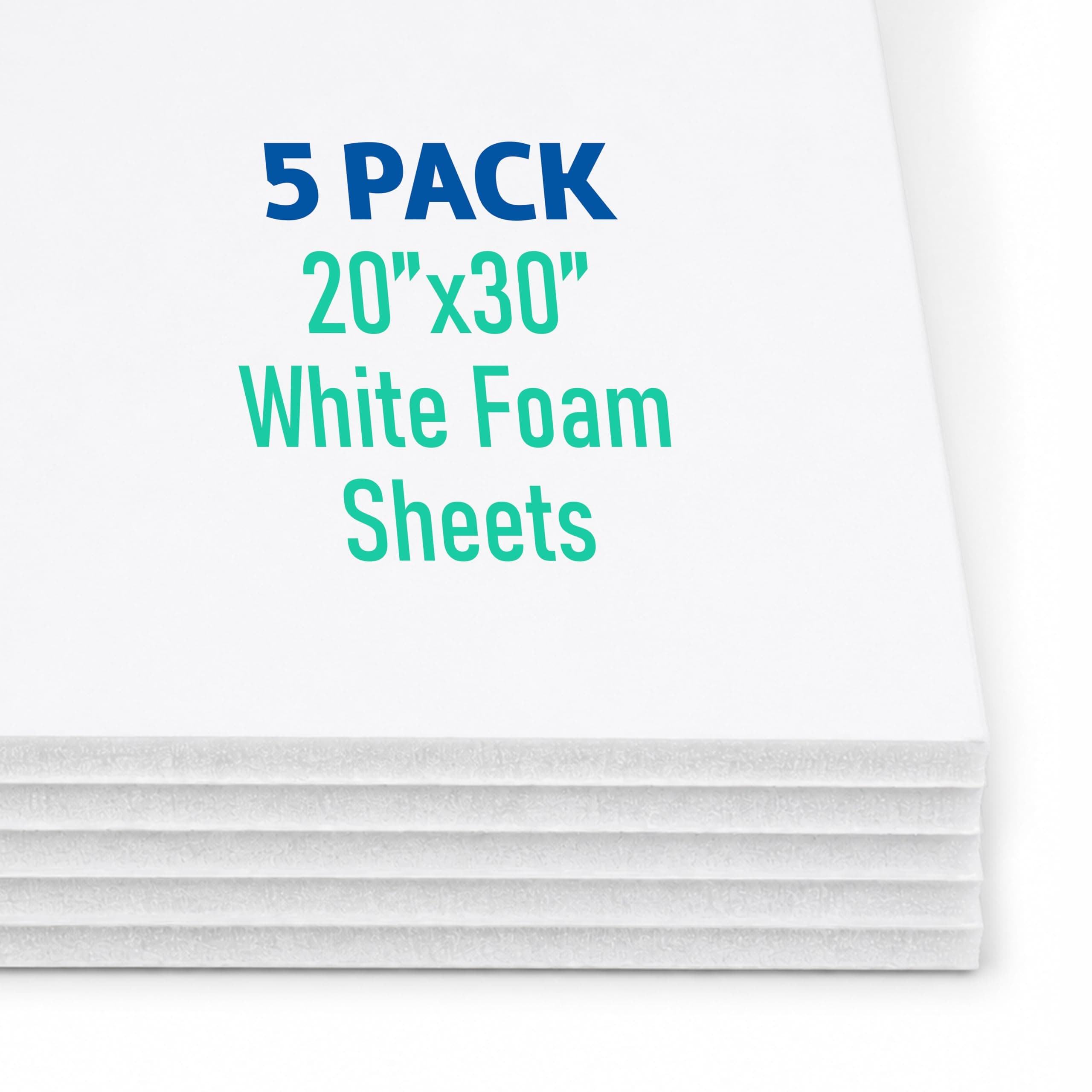 Flipside Products 20" x 30" White Foam Board, Arts and Crafts, 3/16" Thick, Presentations, Signboards, Backing Board, Display, Pack of 25