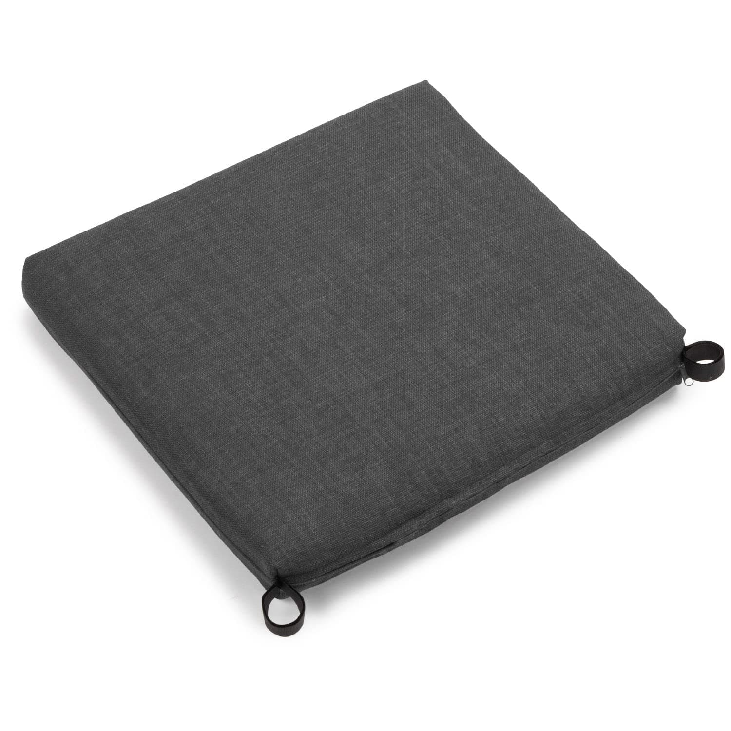 Blazing Needles 20 19-inch Outdoor Chair Cushion, 20" x 19", Cool Gray