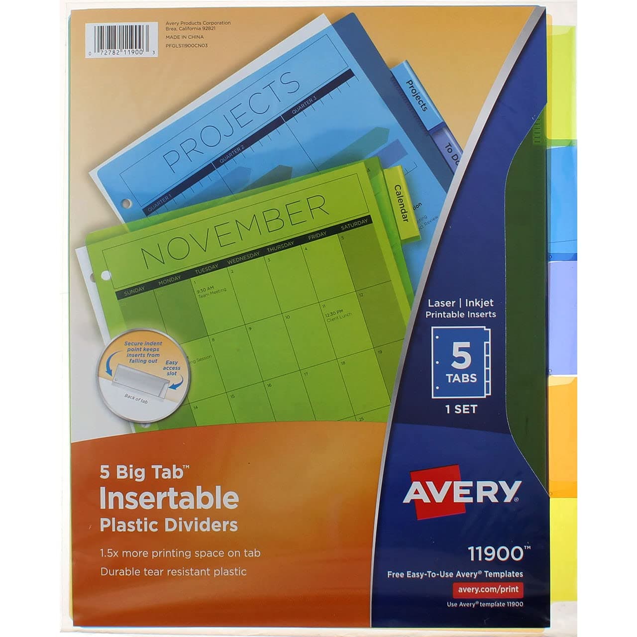 Avery Big Tab Plastic Insertable Dividers (11900)