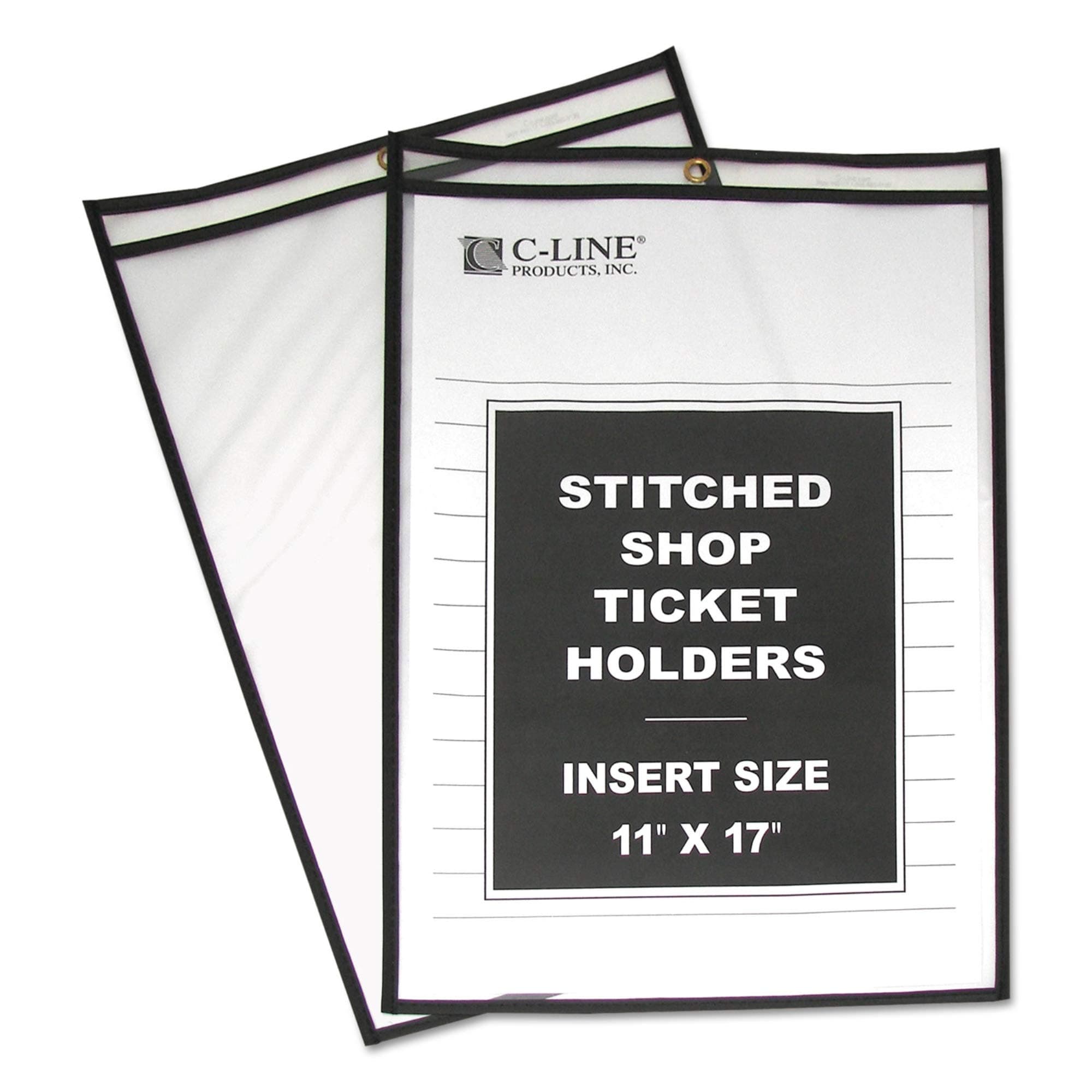 C-line 46117 Shop Ticket Holder -11-Inch x17-Inch -Clear 25/Box