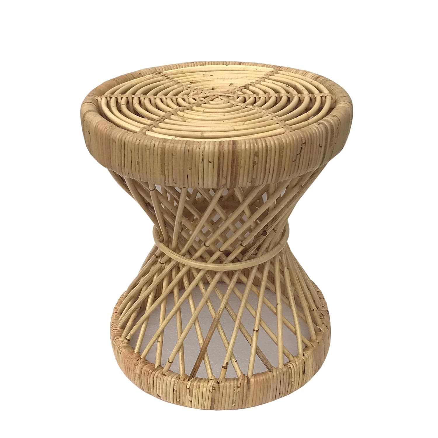 D-ART COLLECTION Rattan Twisted Table Handmade Accent Table