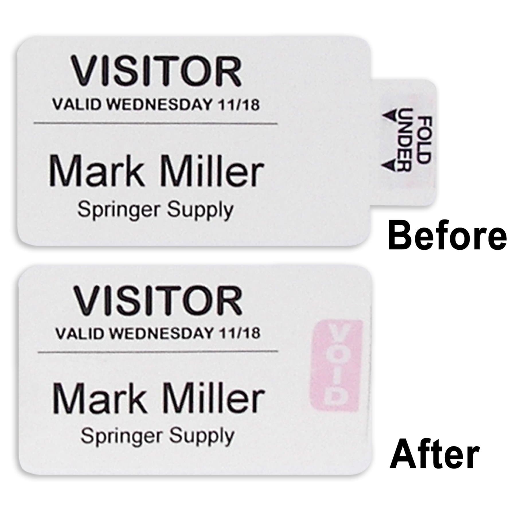 C-Line Time's Up! One-Part Self-Expiring Security Badges for Direct Thermal Printers, 2 x 4 Inches, 250 per Box (97017)