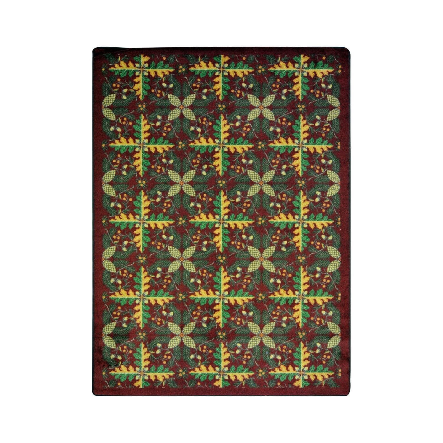 Joy Carpets Kaleidoscope Tahoe Whimsical Area Rugs, Burgundy