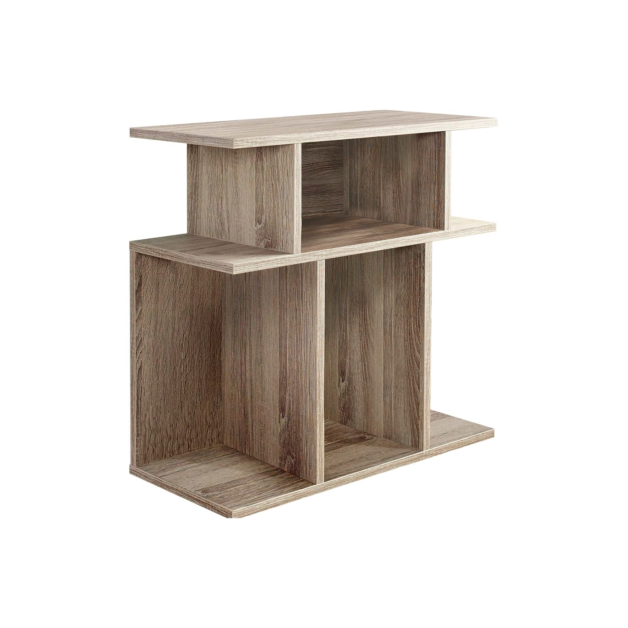 Monarch Specialties , Accent Side Table, Dark Taupe Reclaimed-Look, 24H"