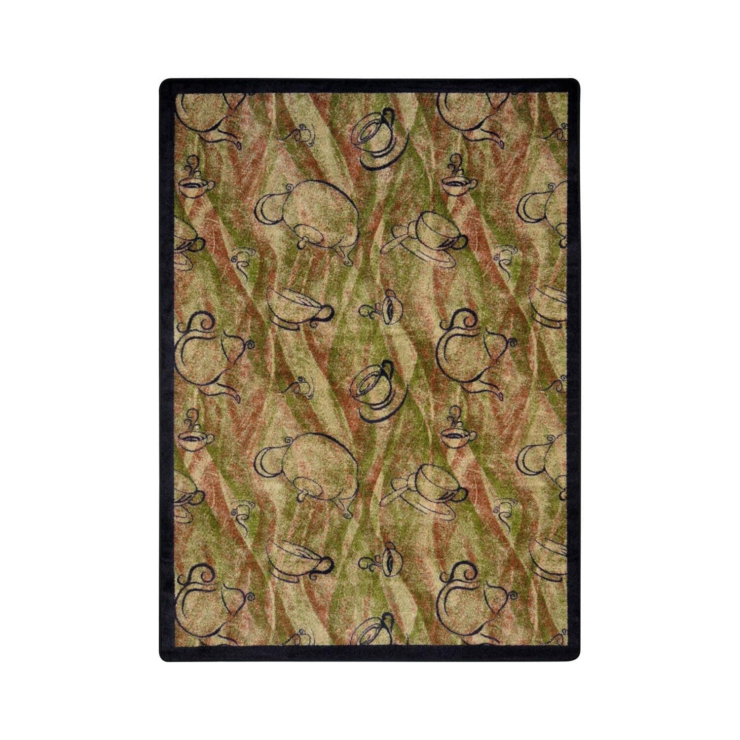 Joy Carpets Kaleidoscope Fresh Brew Whimsical Area Rugs, Hazelnut