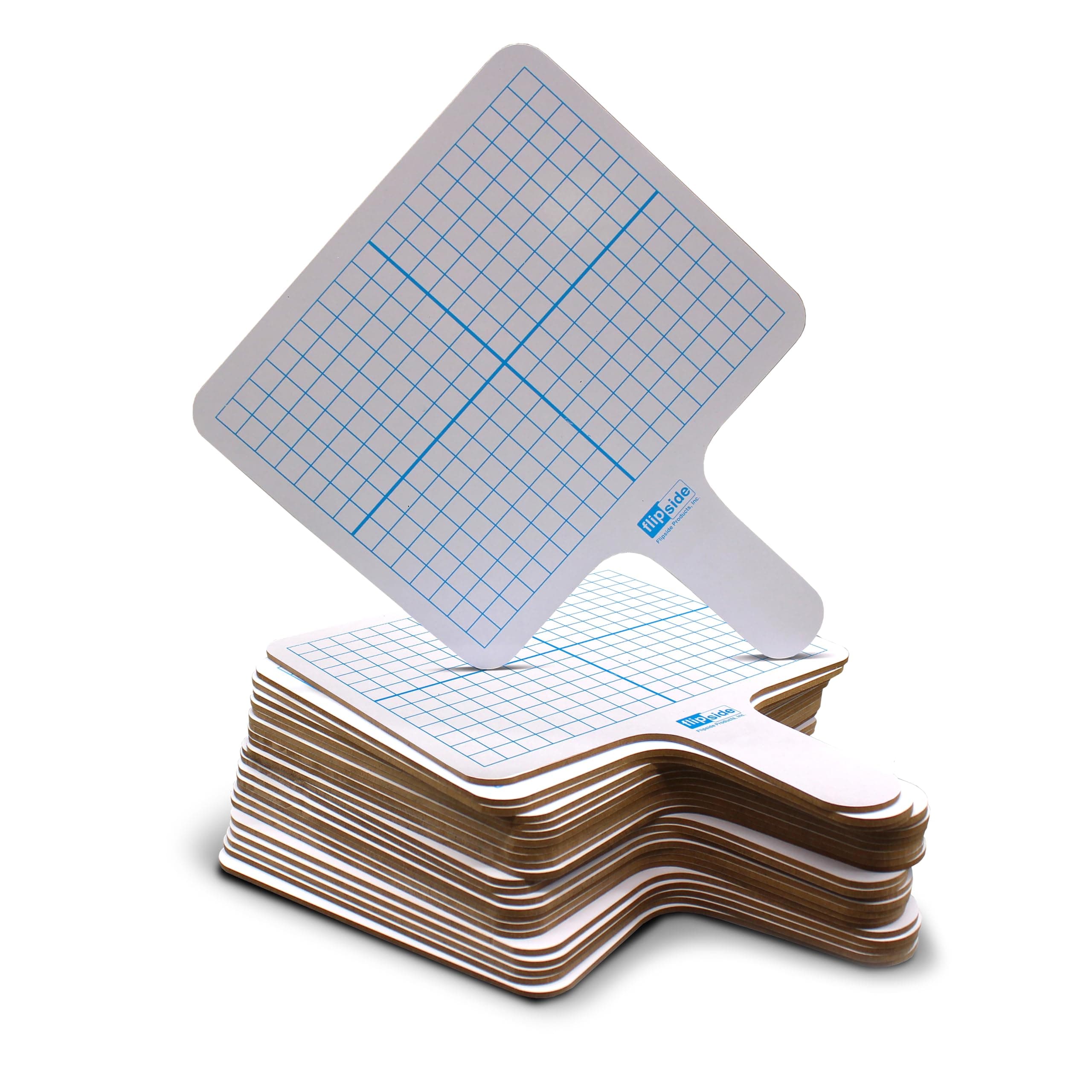 Flipside Products 18244 Rectangular Graph Dry Erase Answer Paddle - Pack of 24