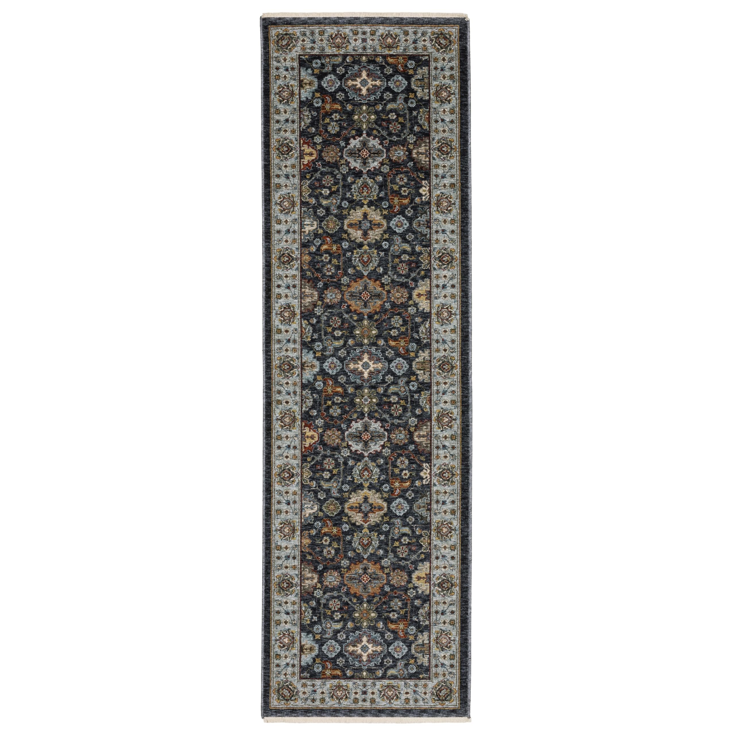 Oriental Weavers Aberdeen Area Rug - 561B1-2'3" x 7'6" - in Blue/Multi - Vintage Inspired, Stain Resistant, Family and Pet Friendly, Entryway, Hallway Runner Rug