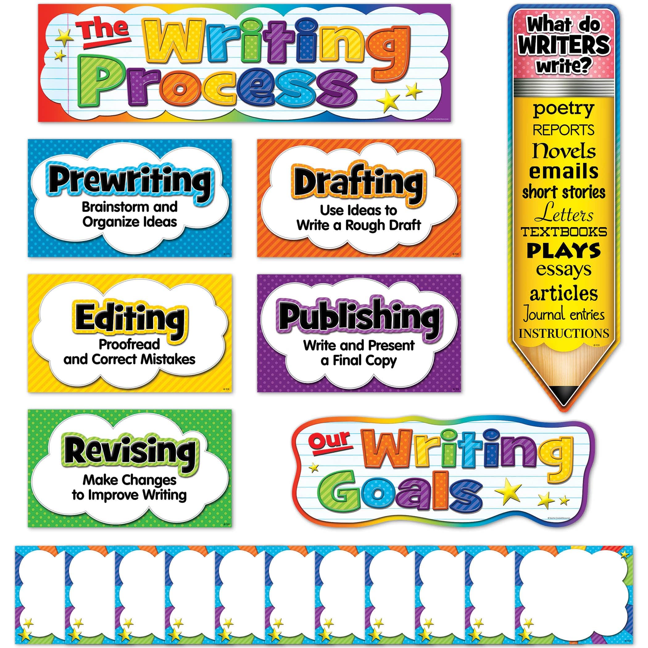 Teacher Created Resources 5183 The Writing Process Mini Bulletin Board