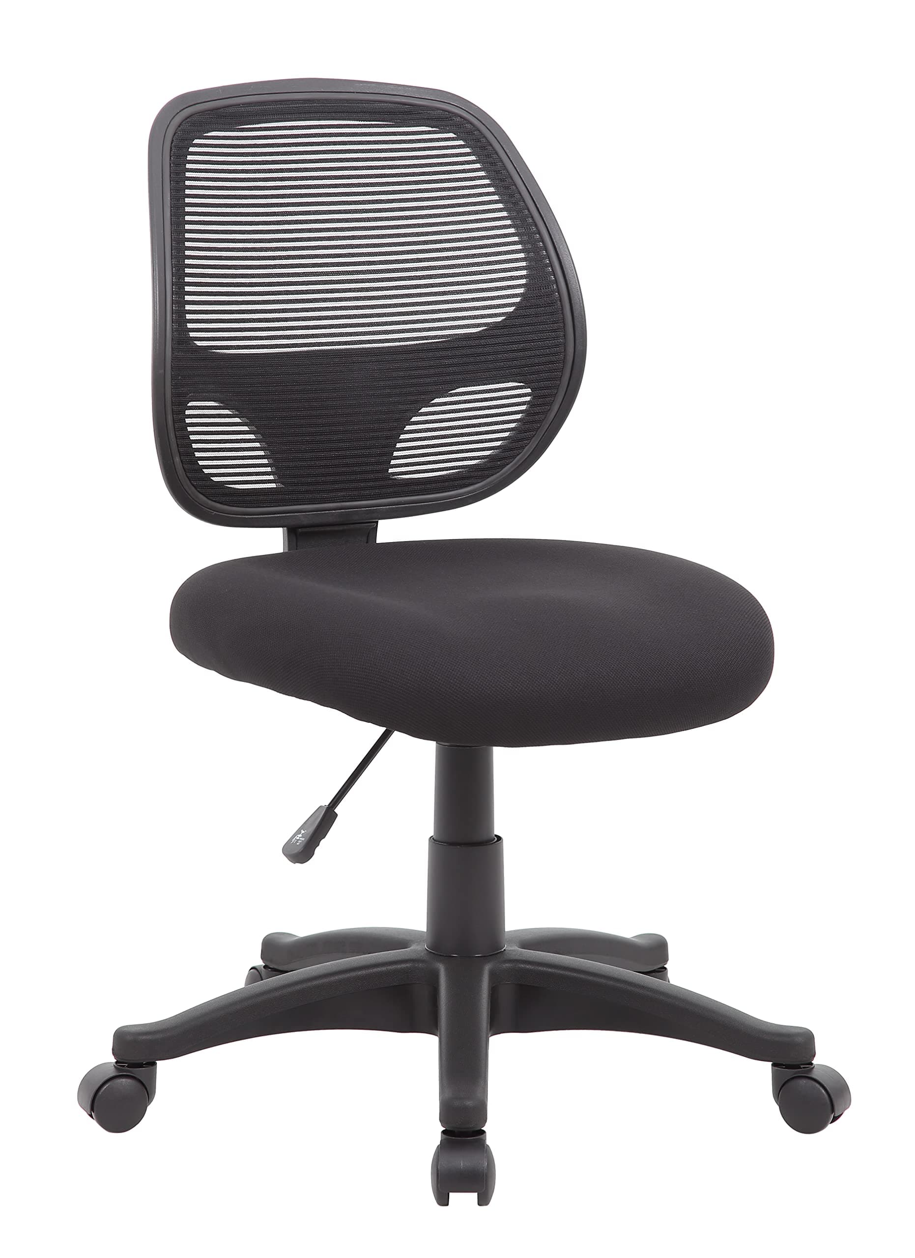 Boss Office Products Commercial Grade Mesh Task Chair with Lumbar Support in Black