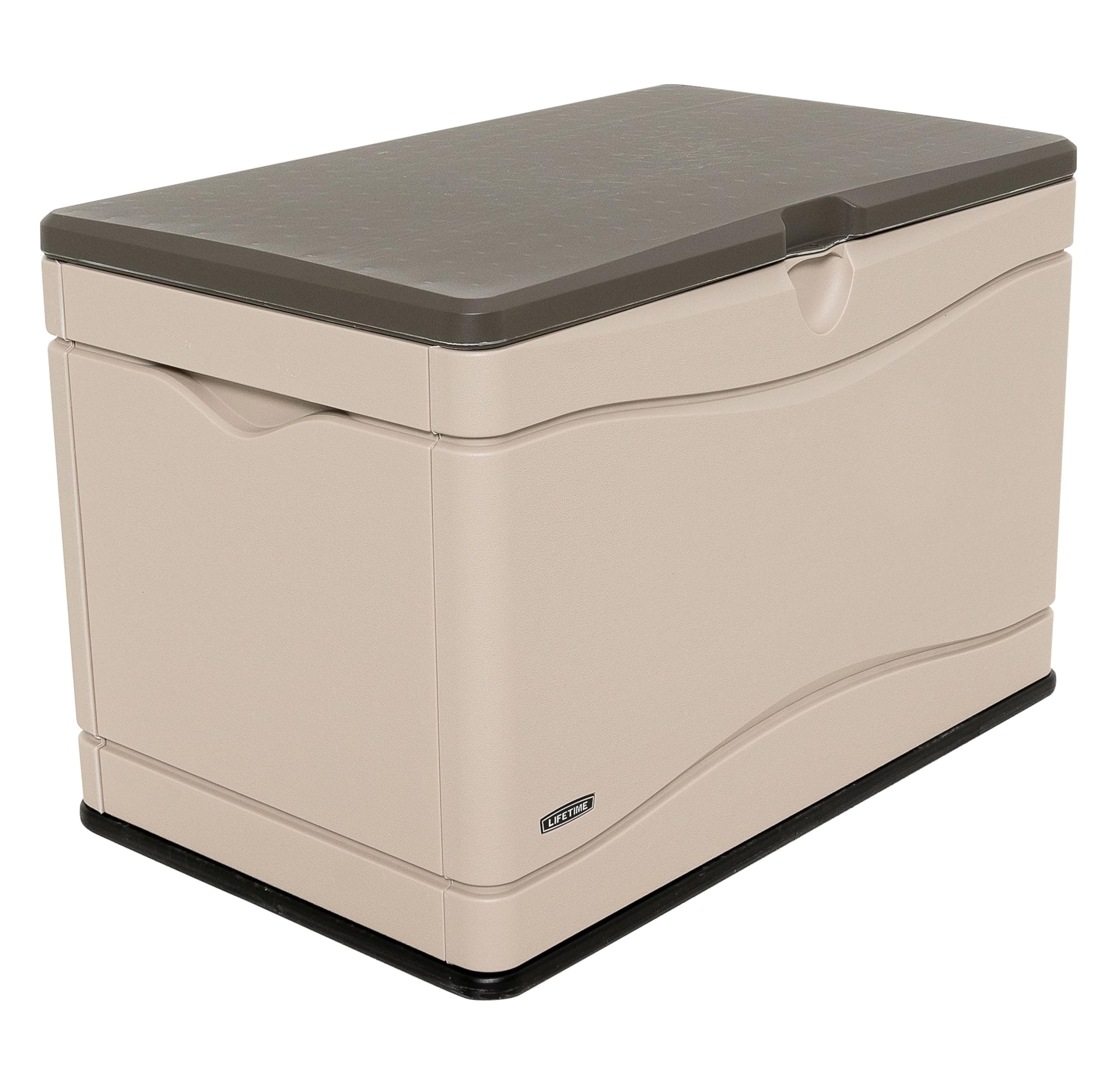 LIFETIME 60103 Deck Storage Box, 80 Gallon, Desert Sand/Brown
