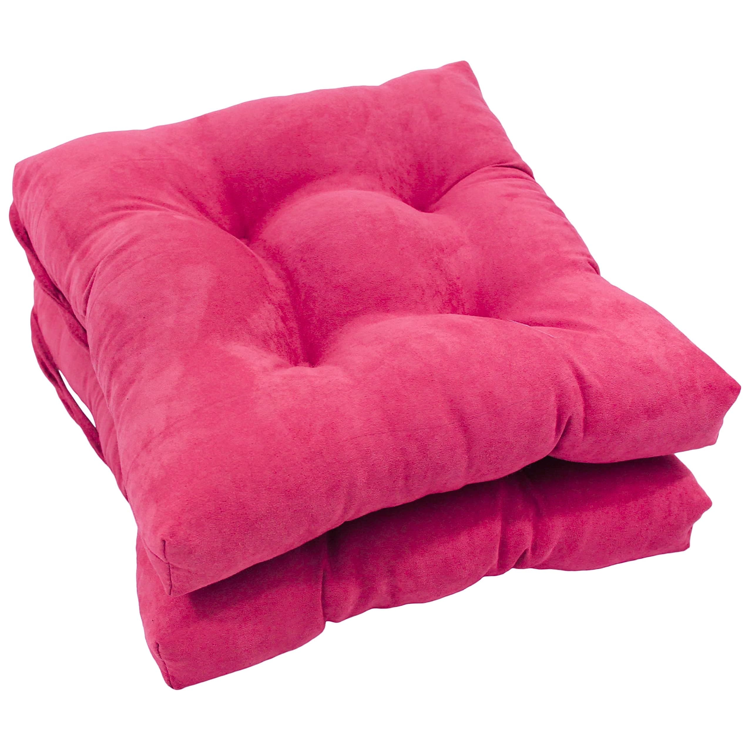 Blazing Needles 16-inch Square Indoor Microsuede Chair Cushions (Set of 2, 4, or 6) Bery Berry Set of 6