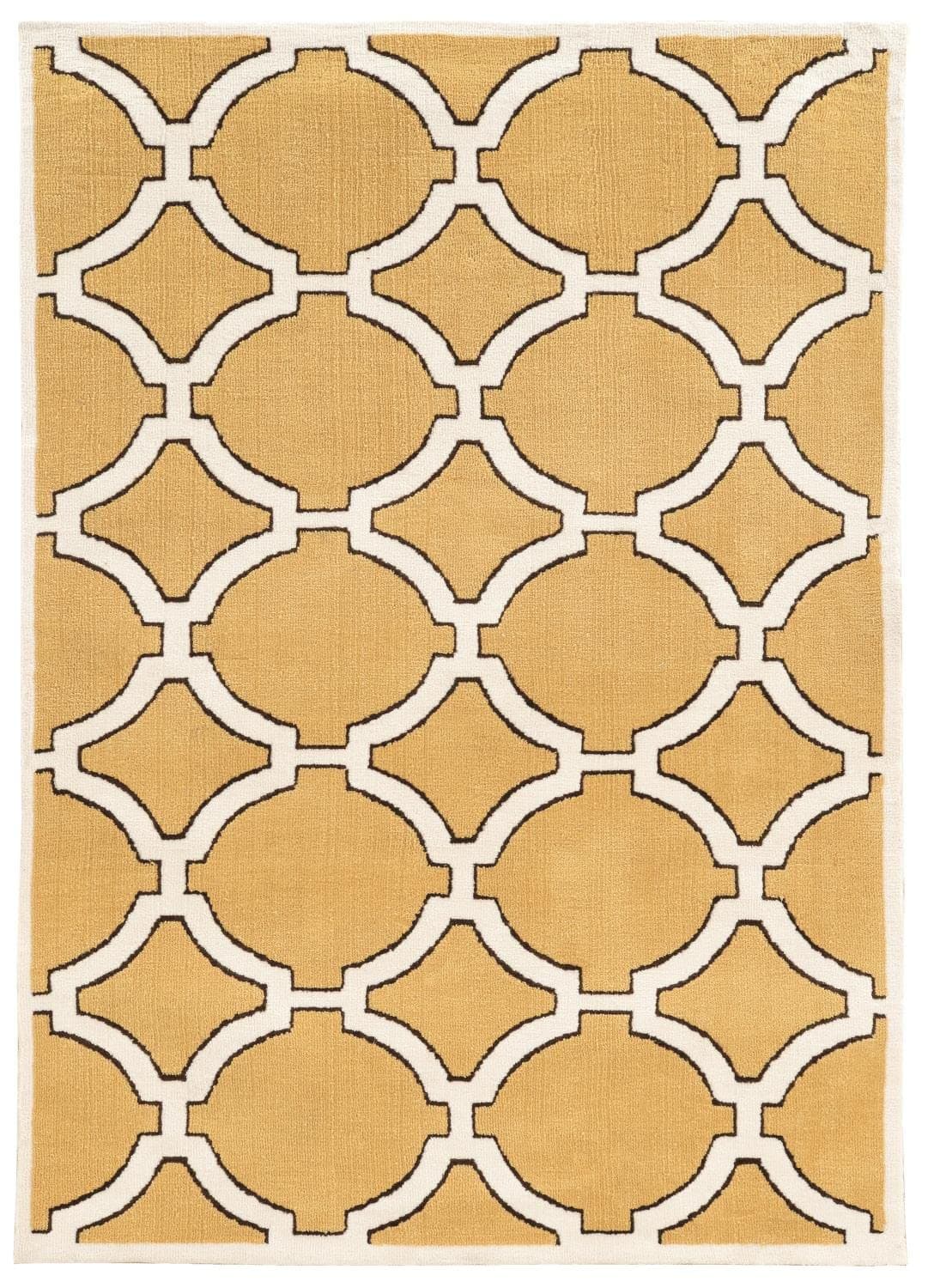 Linon Geo Collection GE13 Rug 5' x 7' Goldenrod and Ivory Rectangle