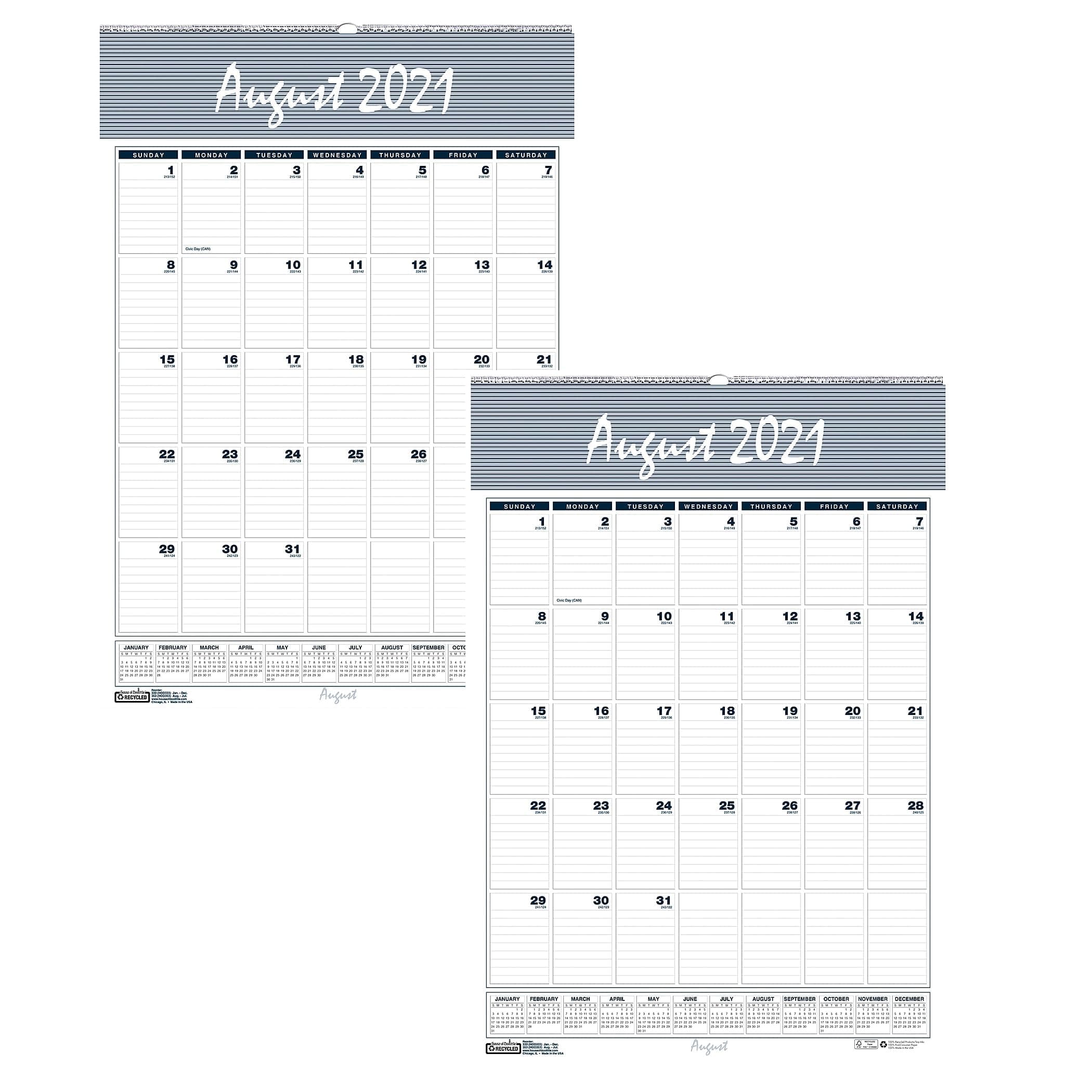 House of Doolittle 12-inch x 17-inch Bar Harbor Academic Wall Calendar, Pack of 2 (HOD352-2)