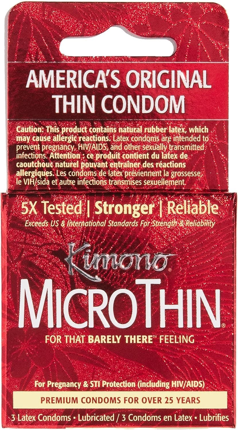 Kimono Microthin, 3 Count, clear latex
