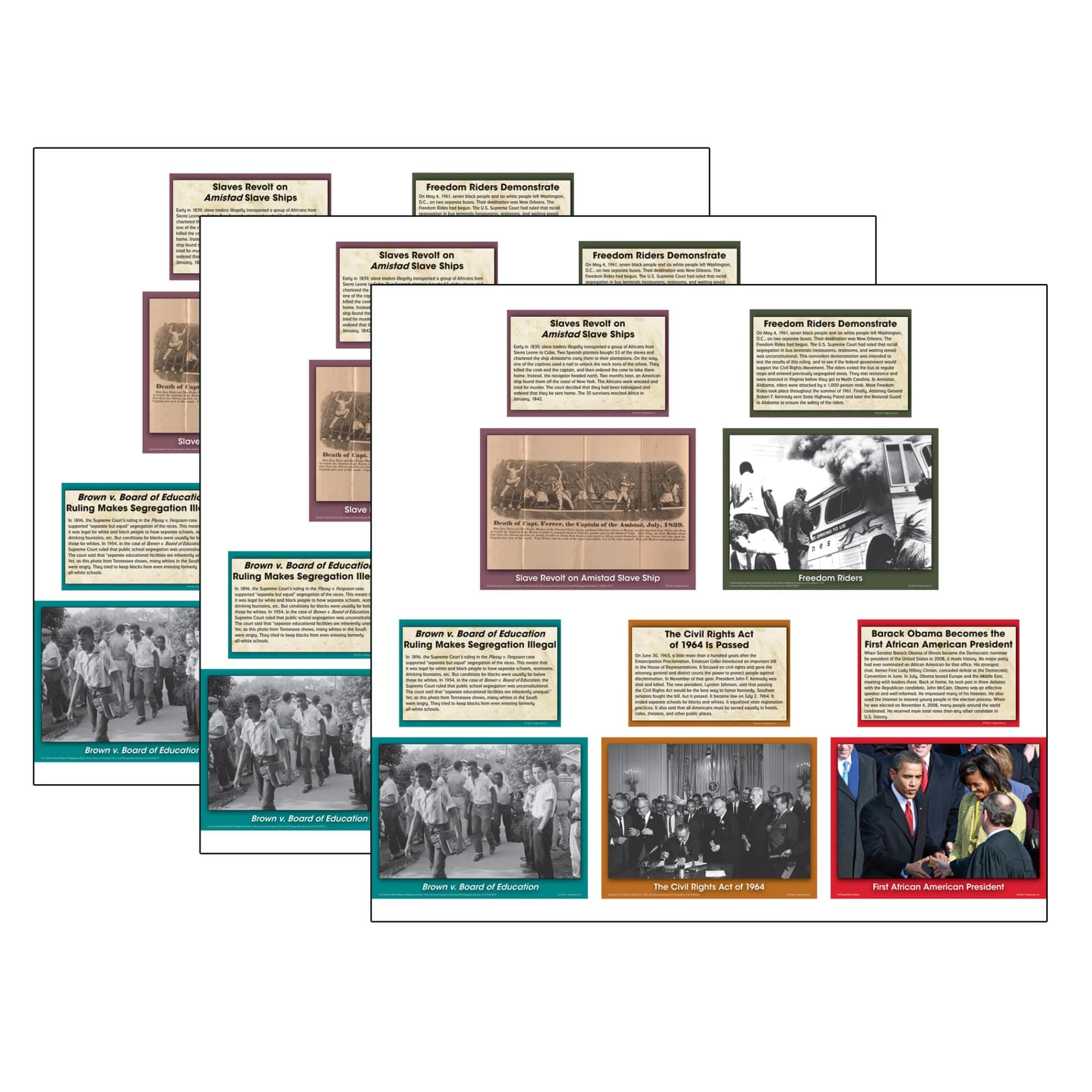 Teacher Created Resources Black History Events Accents, 48 Per Pack, 3 Packs