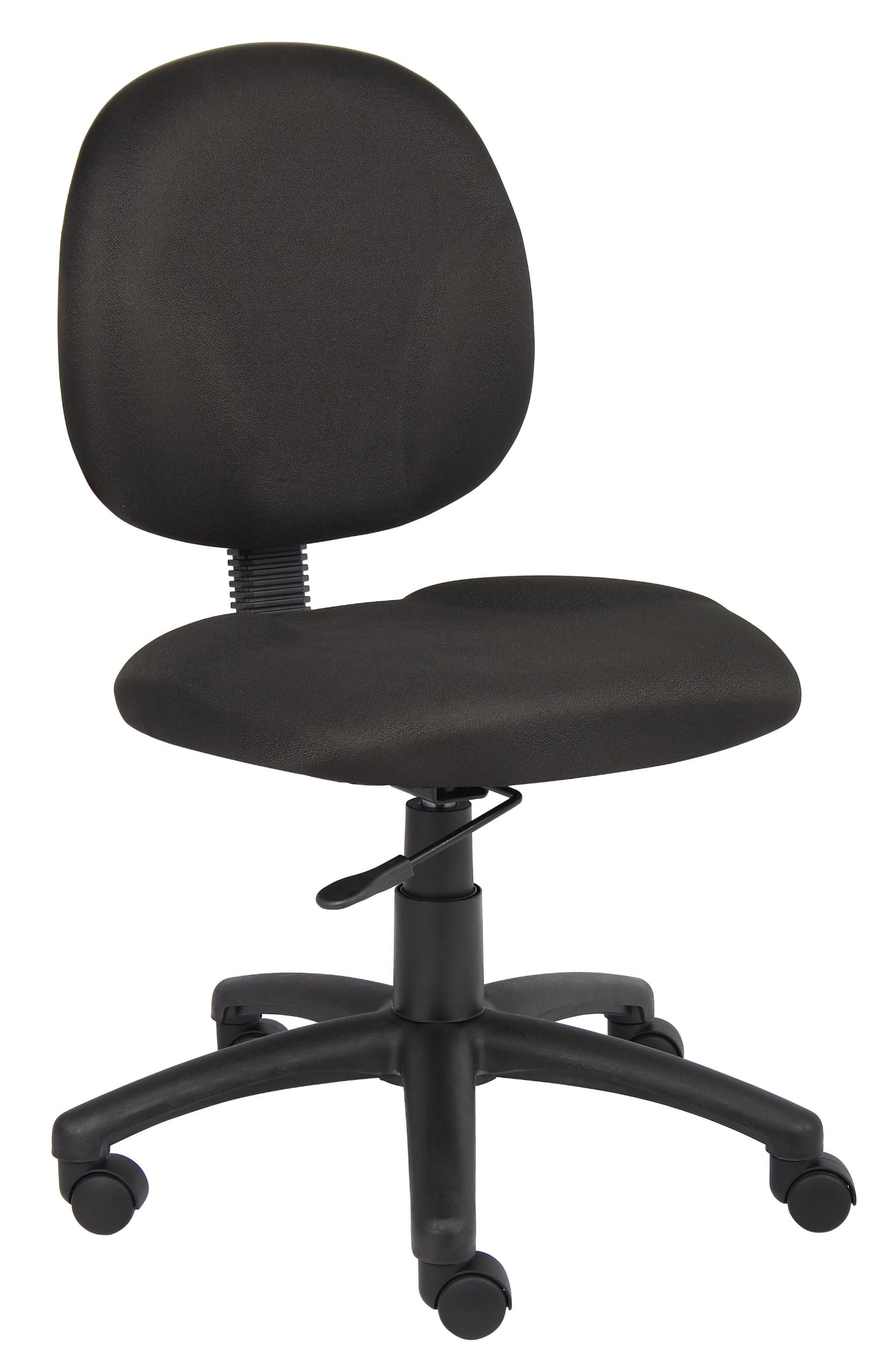 Boss Office Products Dimond Task Chair Without Arms in Black, mid-Back (B9090-BK)