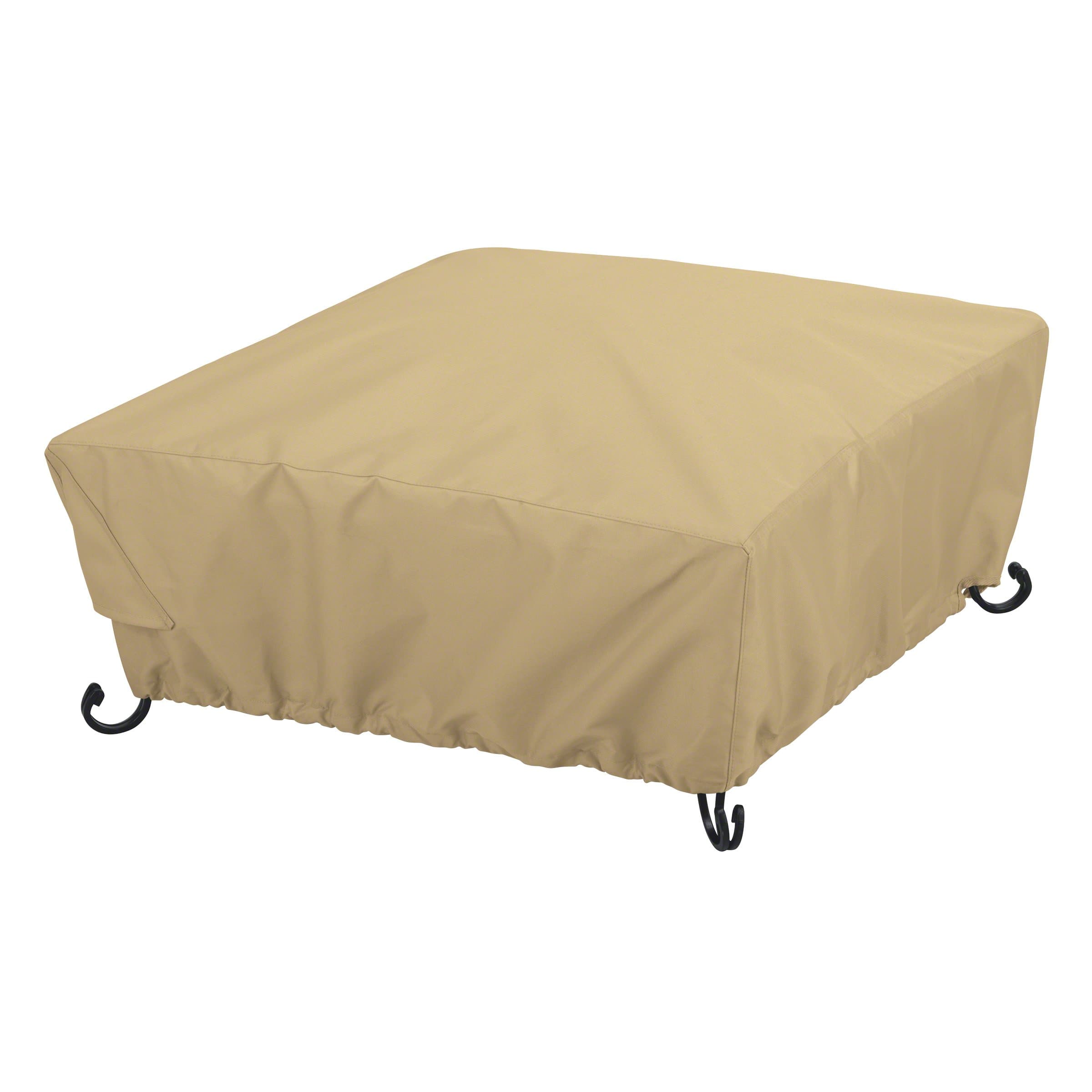 Classic Accessories 59932-EC Terrazzo Full Coverage Square Fire Pit, All Weather Protection Outdoor Cover, 36"