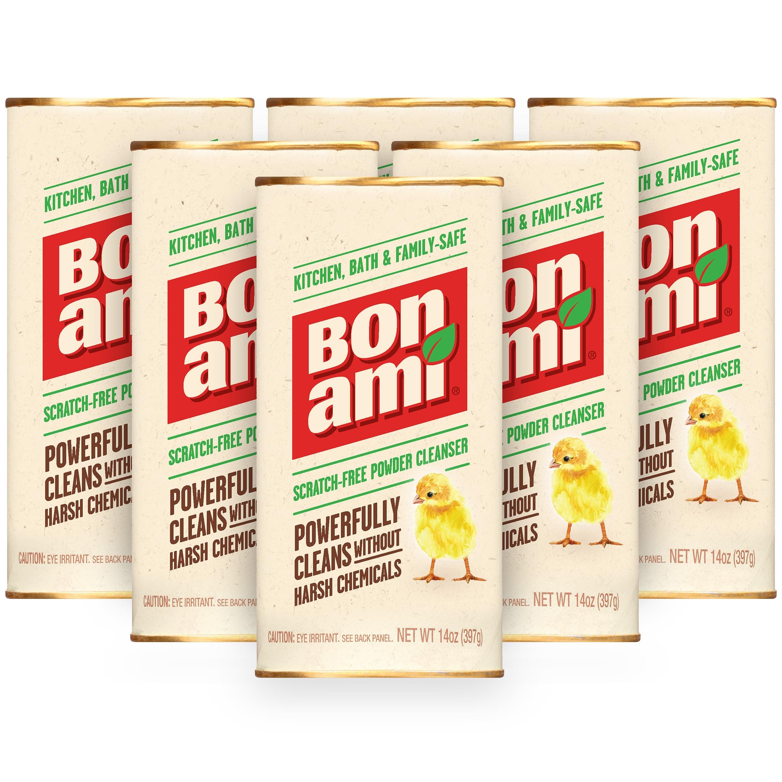 Bon Ami Polish and Cleanser Powder 14 Ounce (Set of 6)