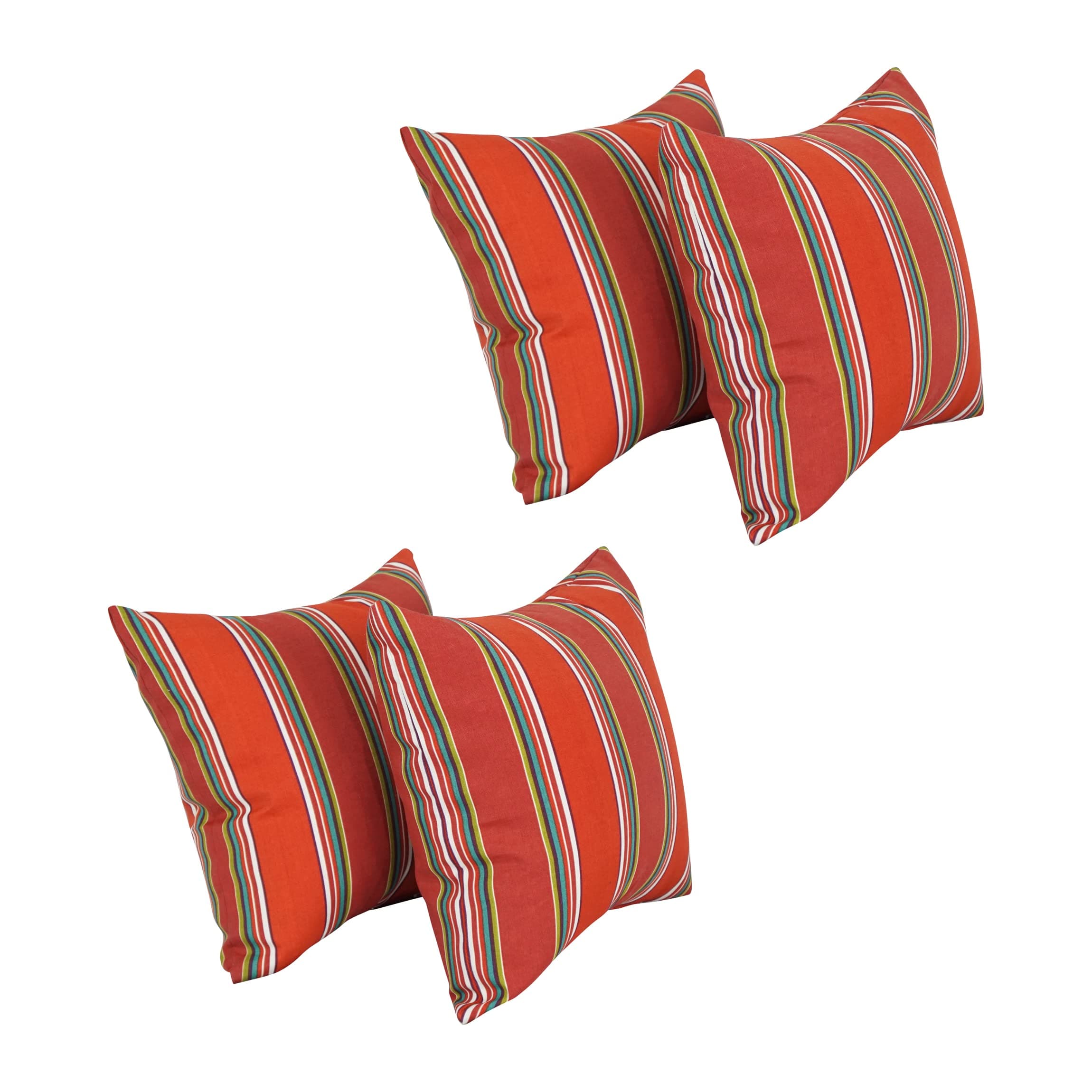 Blazing Needles 17-inch Square Outdoor Throw Pillow, 17" x 17", Bonfire Sierra 4 Count