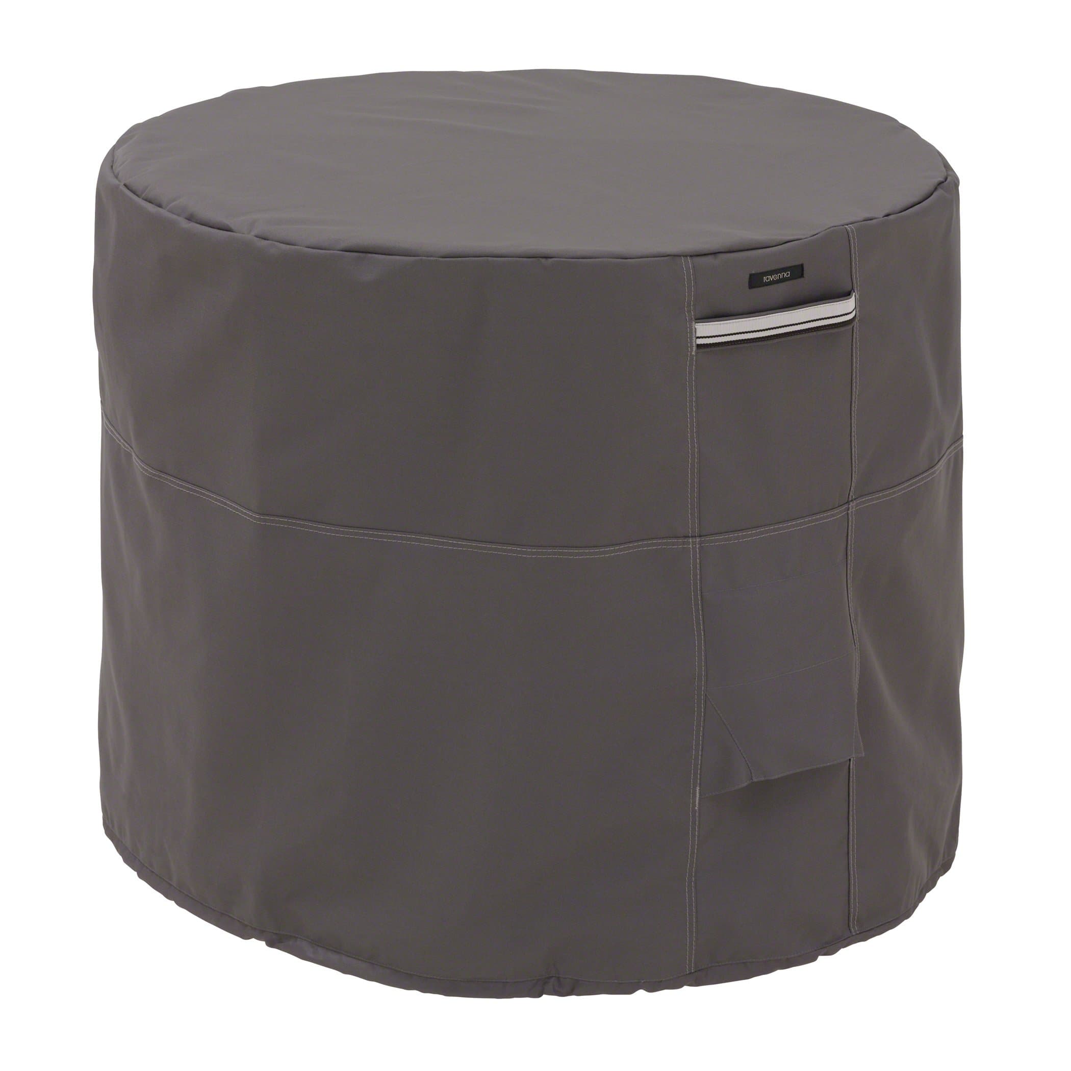 Classic Accessories 55-176-015101-EC Ravenna Air Conditioner Cover, Round, Taupe