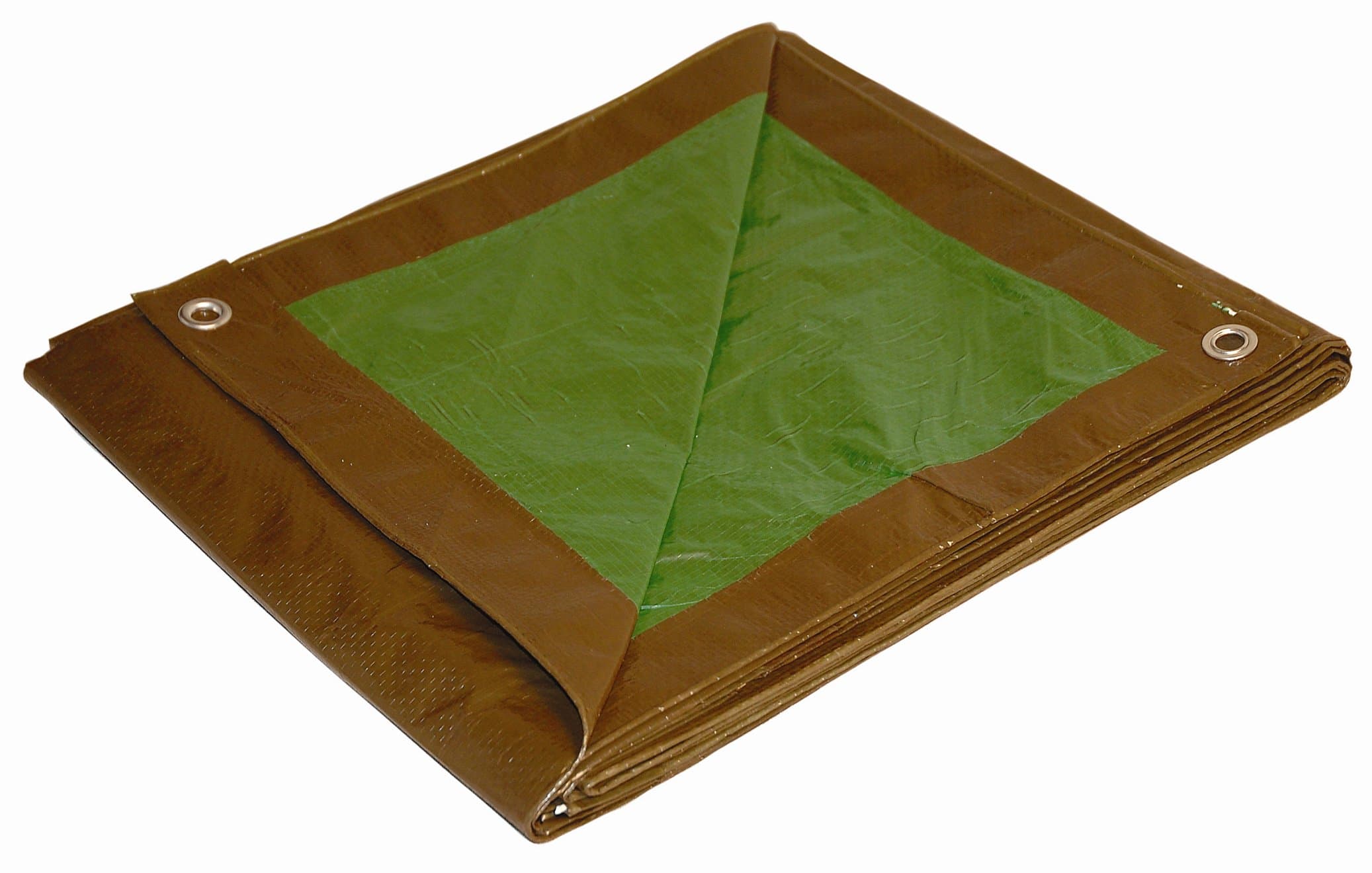 10' x 20' Dry Top Brown/Green Reversible Full Size 7-mil Poly Tarp Item #110203