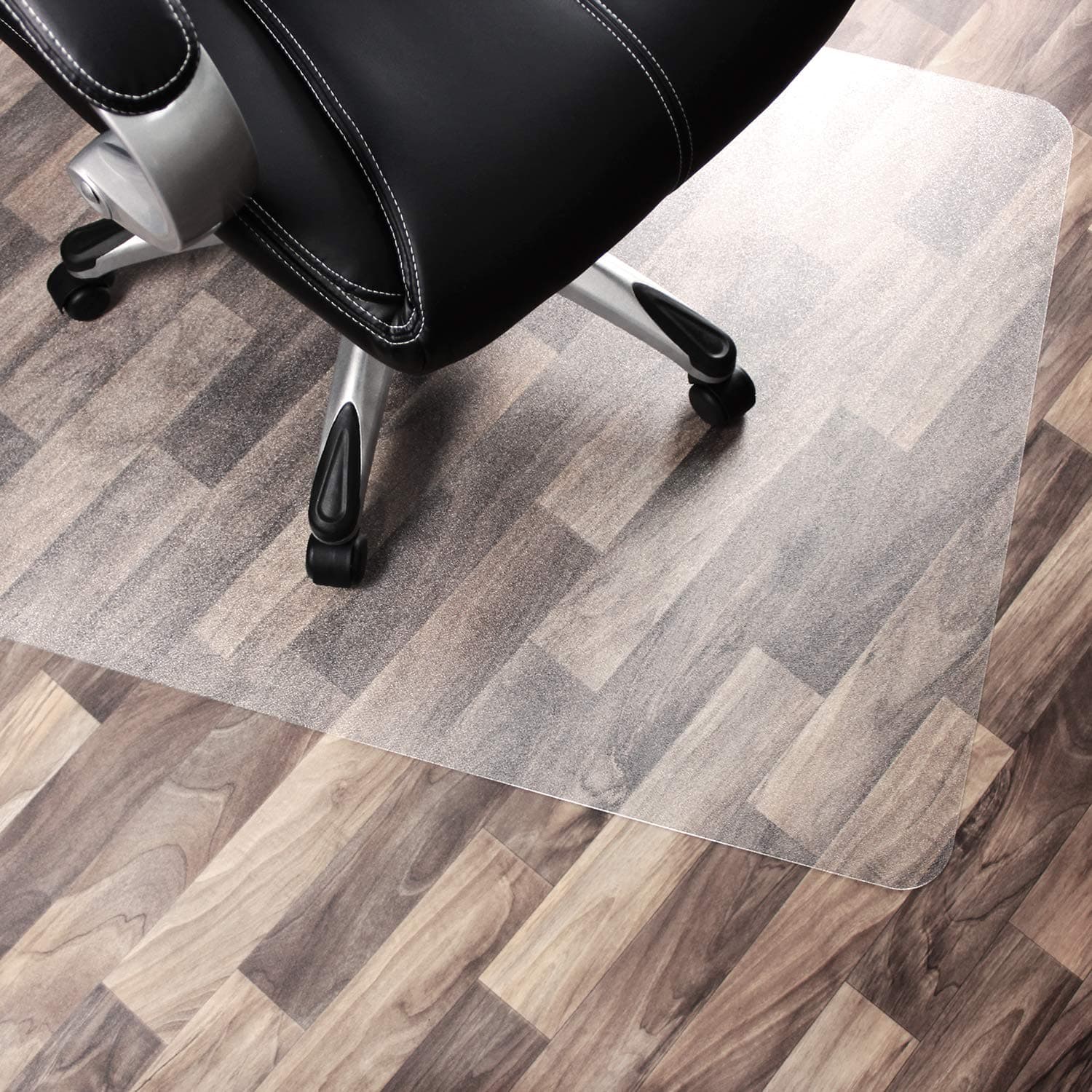 Cleartex® Unomat® Anti-Slip Rectangular Polycarbonate Chair Mat Hard Floors and Carpet Tiles - 48" x 60"