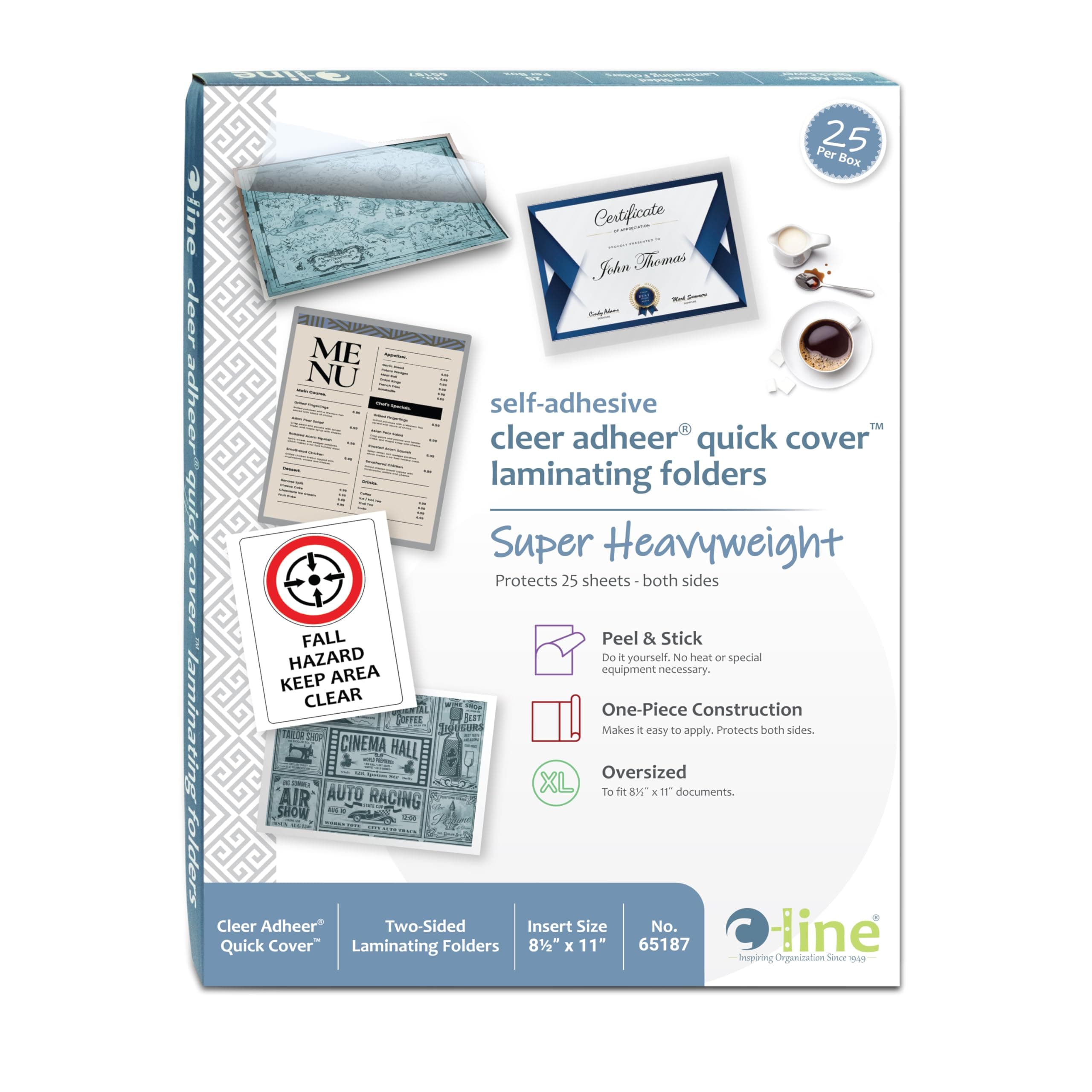 C-Line Quick Cover Laminating Pockets, 12 Mil, 9.13" X 11.5", Gloss Clear, 25/Box