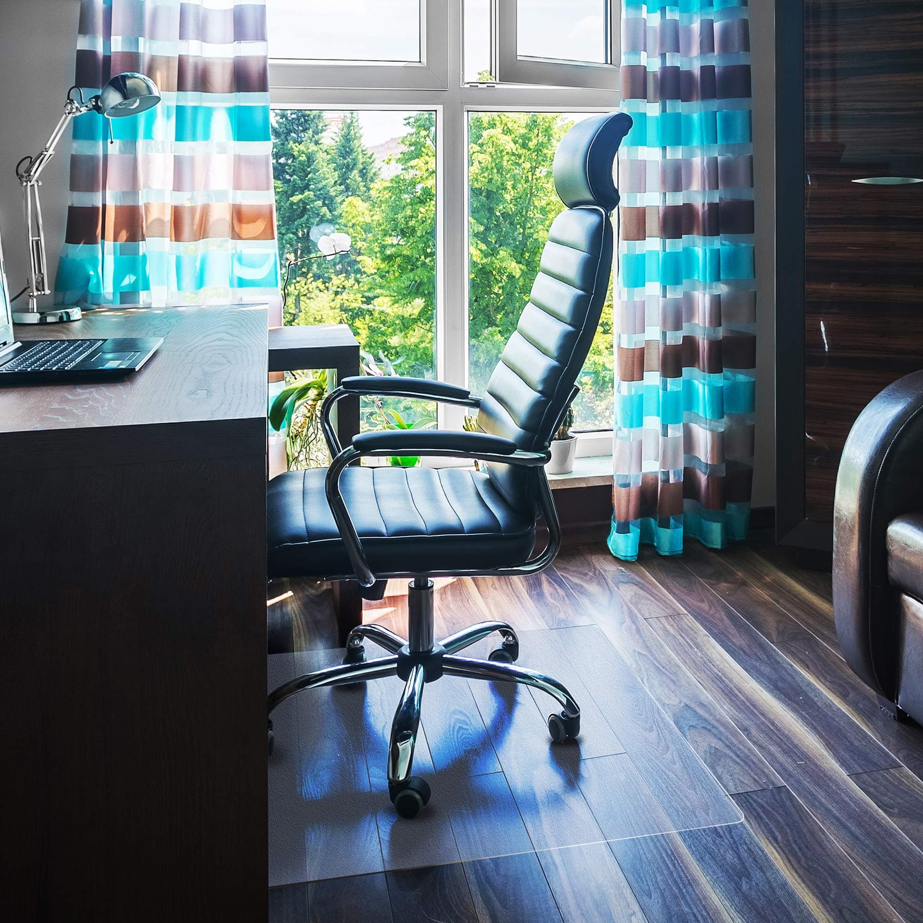 Floortex Cleartex Ultimat Chair Mat, Clear Polycarbonate, for Hard Floors, Rectangular, 47" x 30" (FC12197519ER)