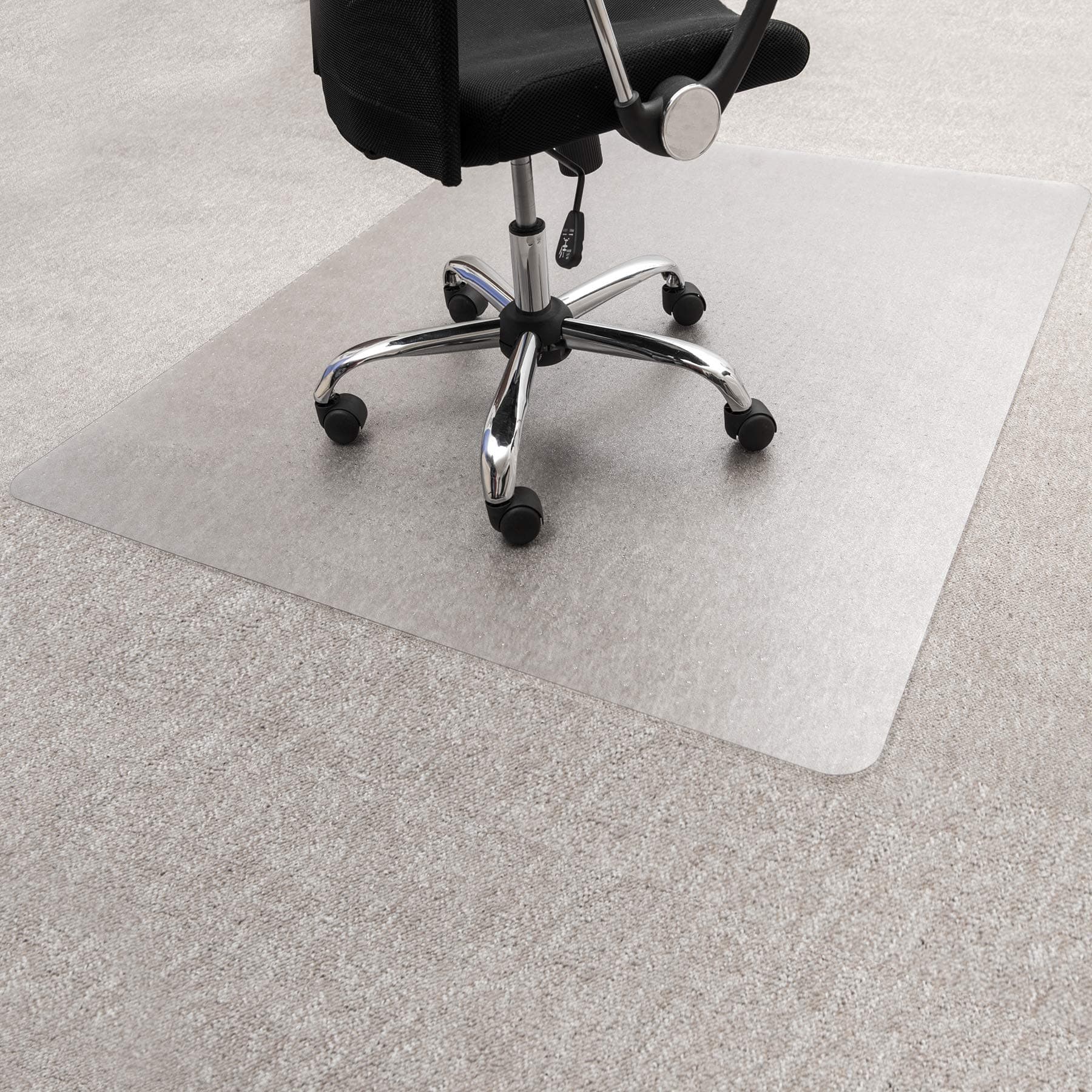 Floortex CraftTex Polycarbonate 35" x 47" Crafting Floor Protection Mat for Low/Medium Pile Carpets, Clear