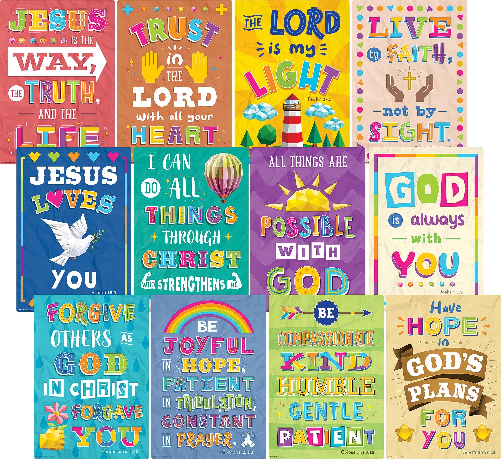 Teacher Created Resources Bible Verses Educational Poster Pack (TCR7072)
