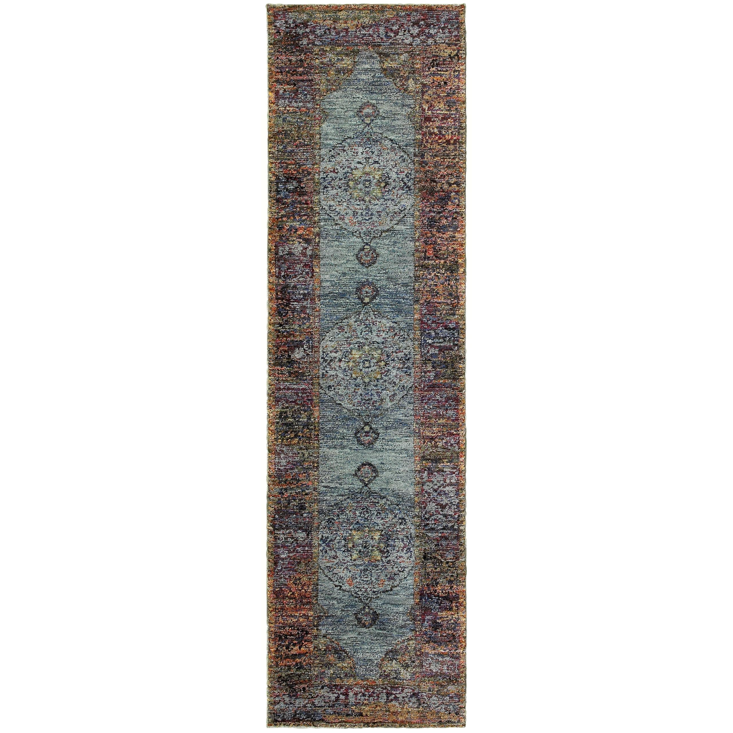 Oriental Weavers 7139A-2x8 Indoor Area Rug, Blue, 2' 3" x 8' 0"