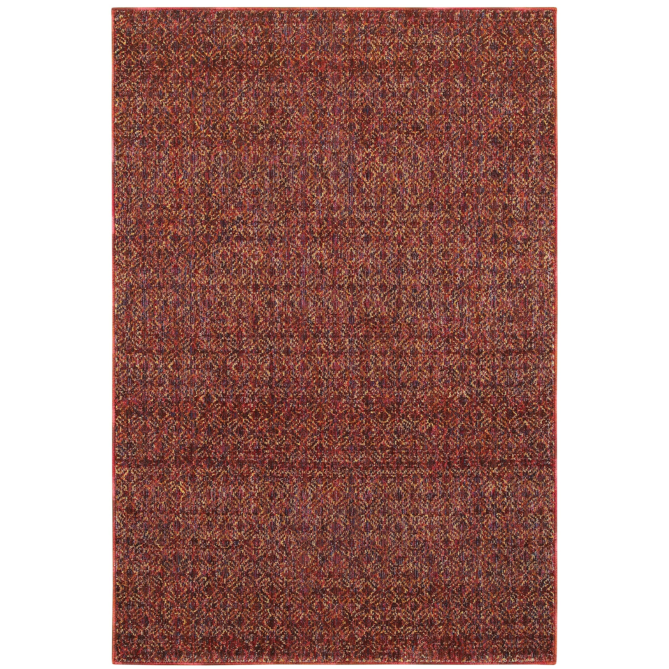 Oriental Weavers A8048K100170ST Atlas Area Rug, 3' x 5', Red/Rust