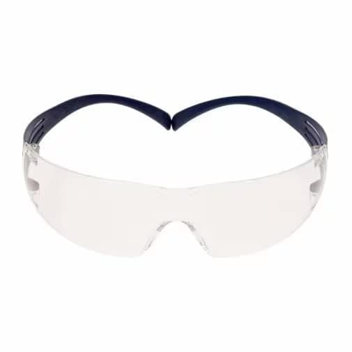 3M 200 Series SF201SGAF-BLU Blue Temples Clear Scotchgard Anti-Fog Lens 20 ea/Case
