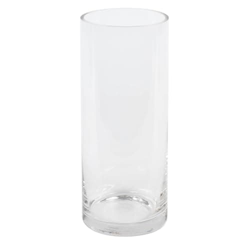 Vickerman 10" Clear Cylinder Glass Container - Includes Two Pieces per Set - Perfect Vase for Flowers - Filler Vase - Clear Sturdy Vase - Perfect for Events or Everyday