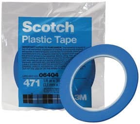 3M 6409 Scotch Plastic Tape 471 Blue 3/4 X 36 YD MMM-6409