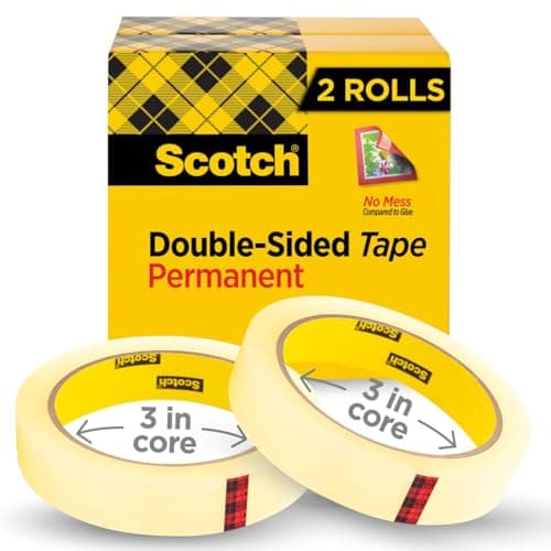 Scotch Double Sided Tape, Office and School Supplies for Arts and Crafts, Alternative to Scrapbooking Tape, 0.75 in. x 1296 in., 2 Refill Tape Rolls
