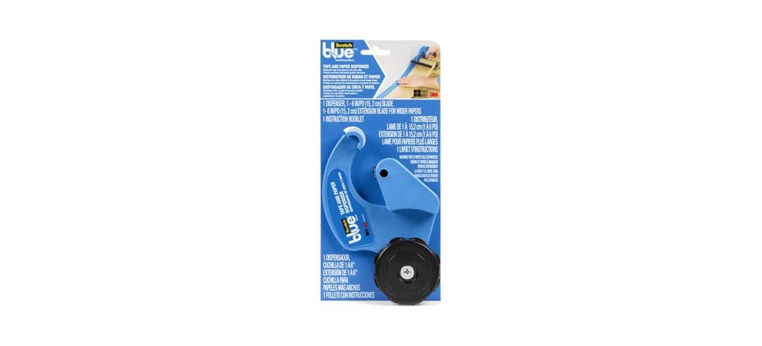 ScotchBlue Painter's Tape and Paper Dispenser, Applies Masking Paper with Painter’s Tape to Protect and Cover Surfaces, Tape Dispenser Includes Plastic Blade, Fits 12 Inch Masking Paper